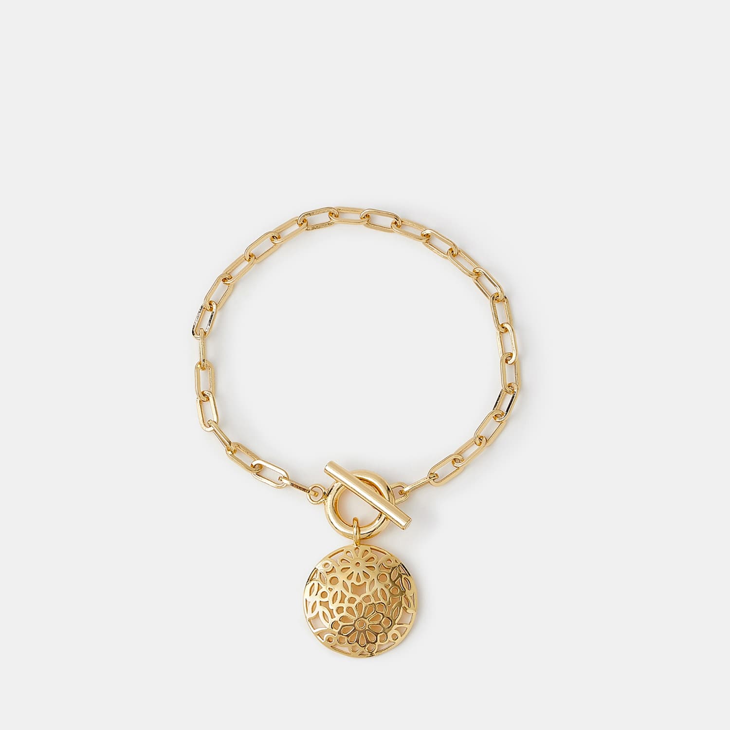 Accessorize Women's 14 Carat Gold Plated Charm Bracelet - Available at M&S