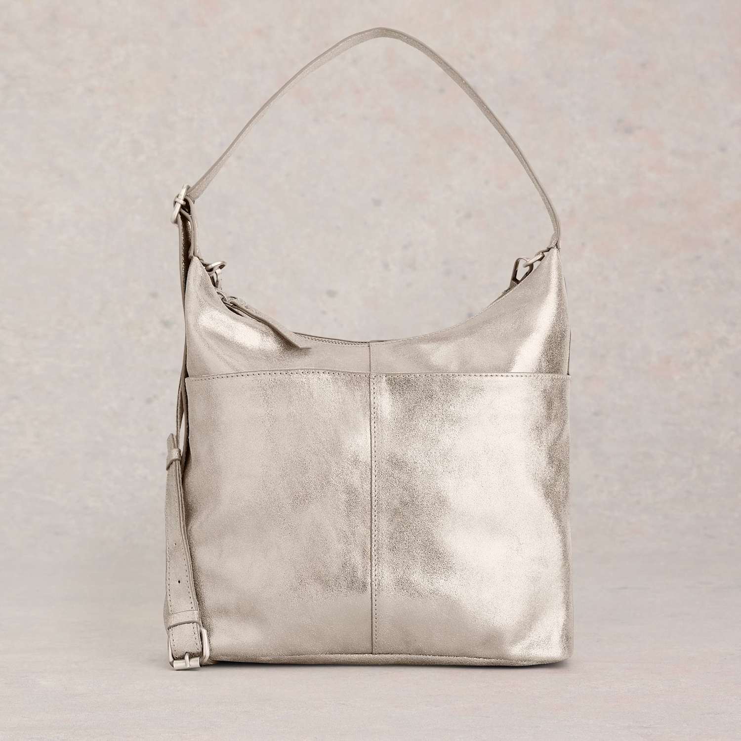 White Stuff Women's Leather Cross Body Bag - Silver - Available at M&S
