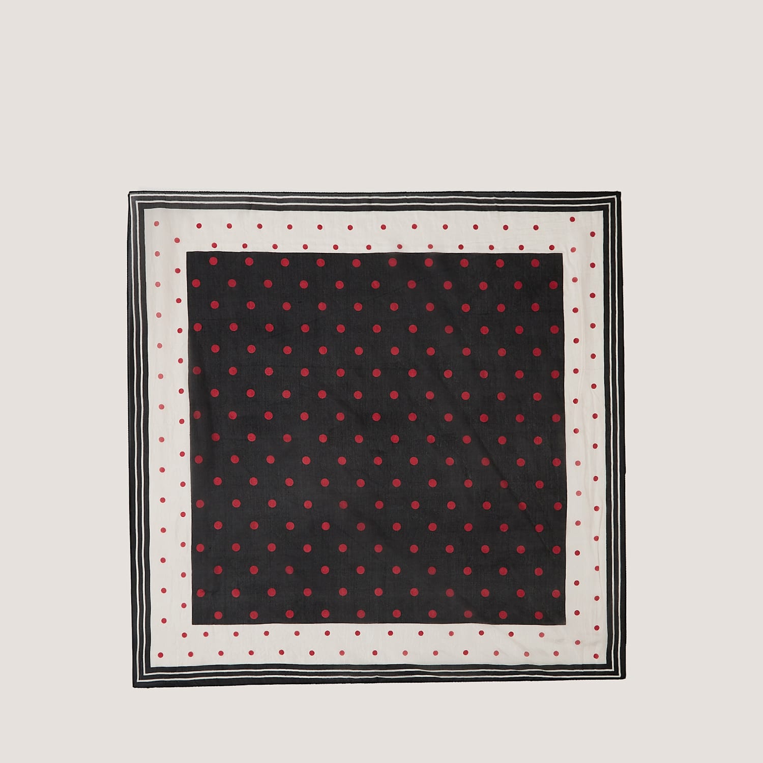 Monsoon Women's Pure Silk Spot Square Scarf - Navy Mix - Available at M&S