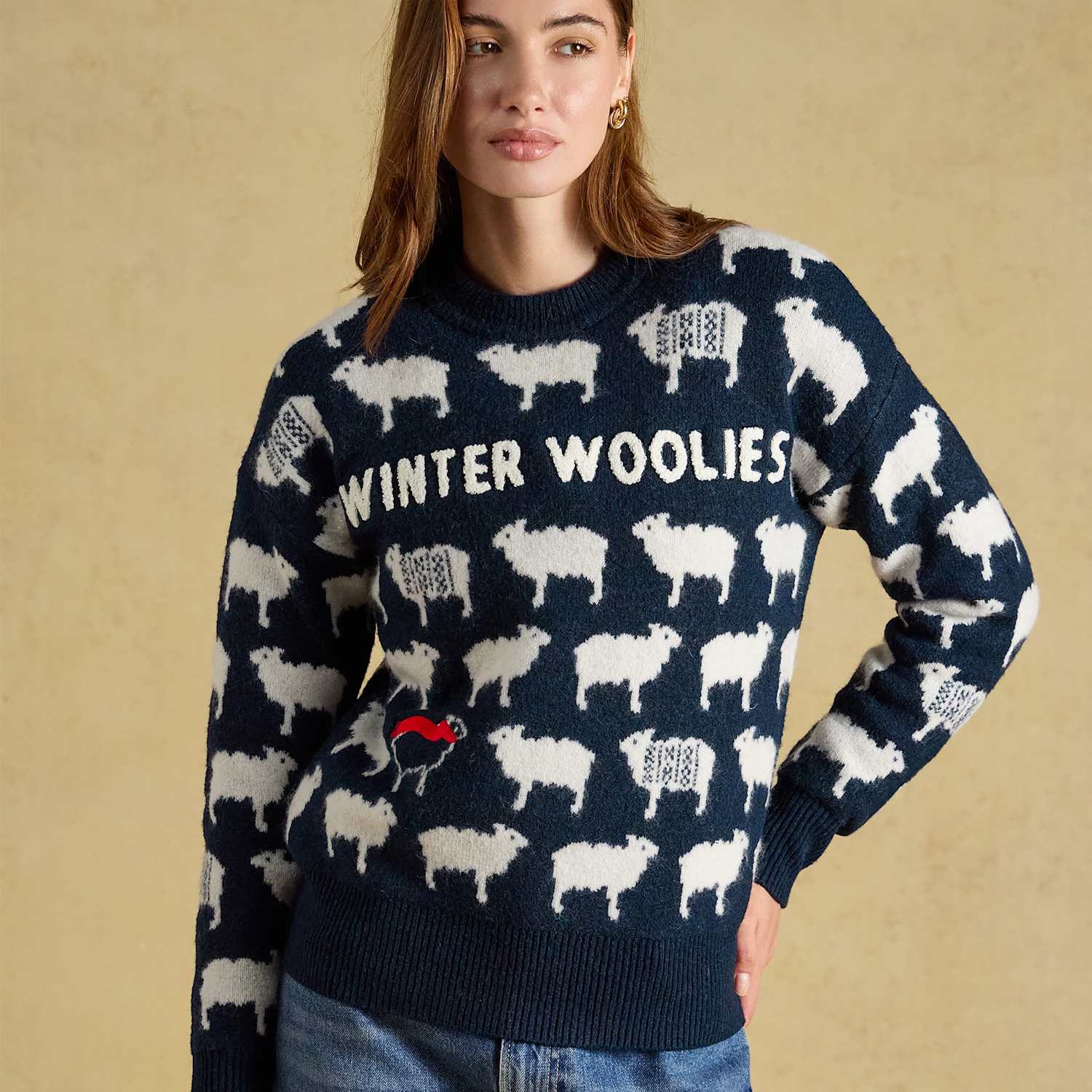 Joules Women's Patterned Jumper - Small - Navy Mix - Available at M&S