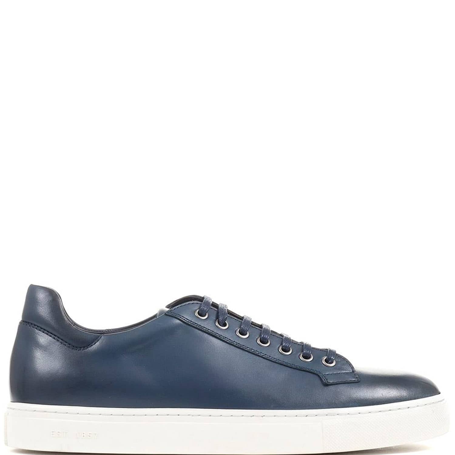 Jones Bootmaker Men's Leather Lace Up Trainers - 11 - Navy - Available at M&S