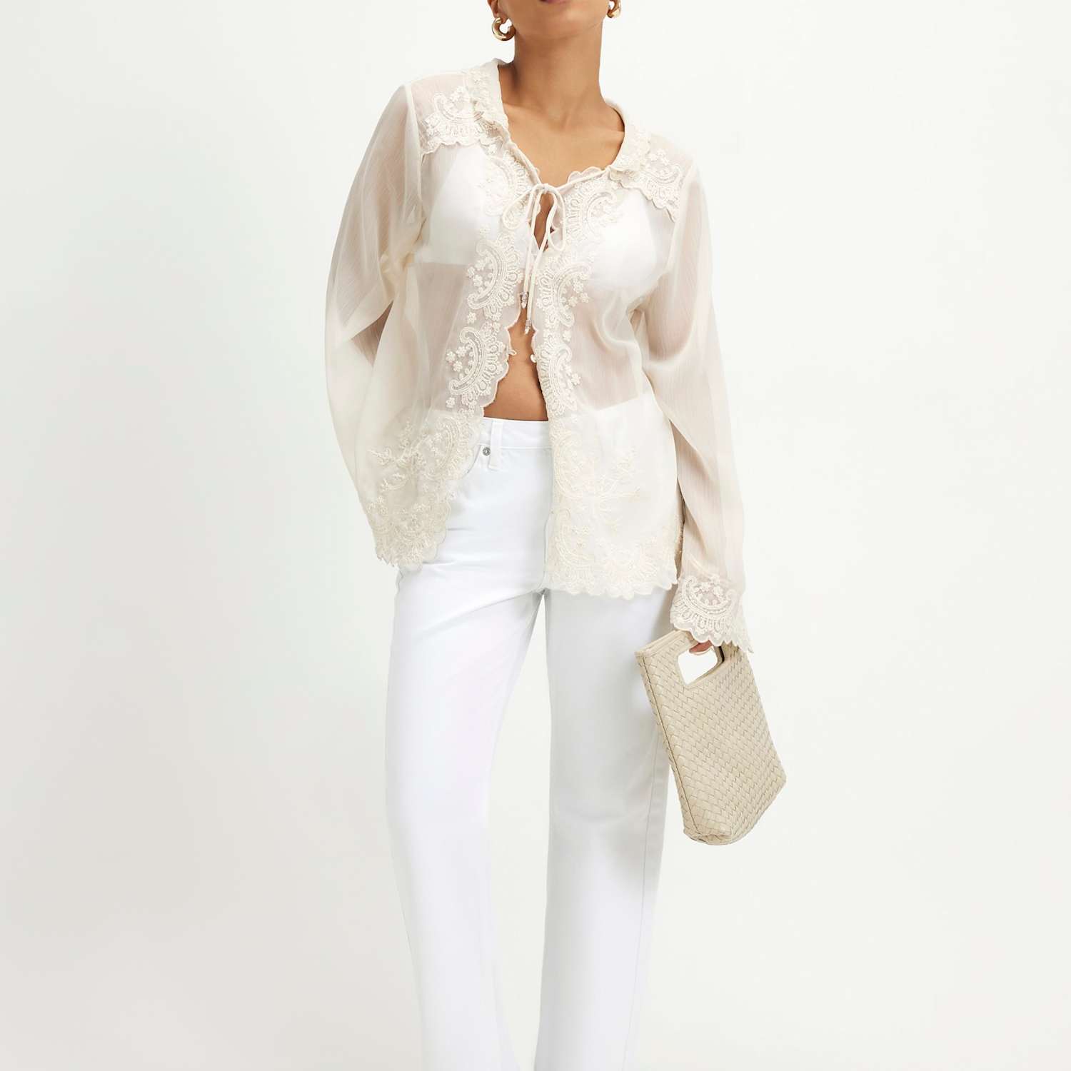 River Island Women's Petite Mid Rise Skinny Jeans - 14 - White - Available at M&S