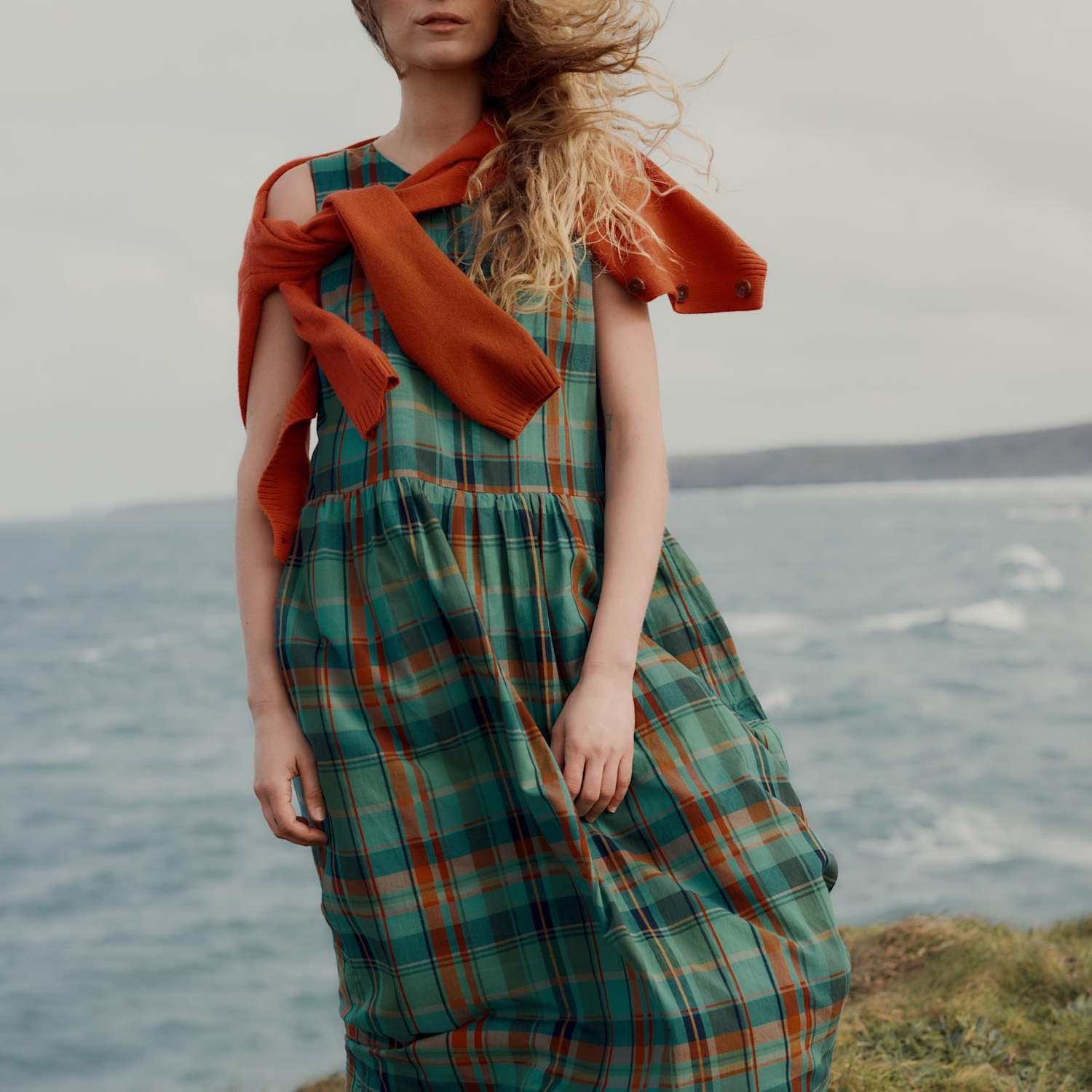 Seasalt Cornwall Women's Pure Cotton Checked Relaxed Fit Midaxi Dress - 20 - Multi - Available at M&S