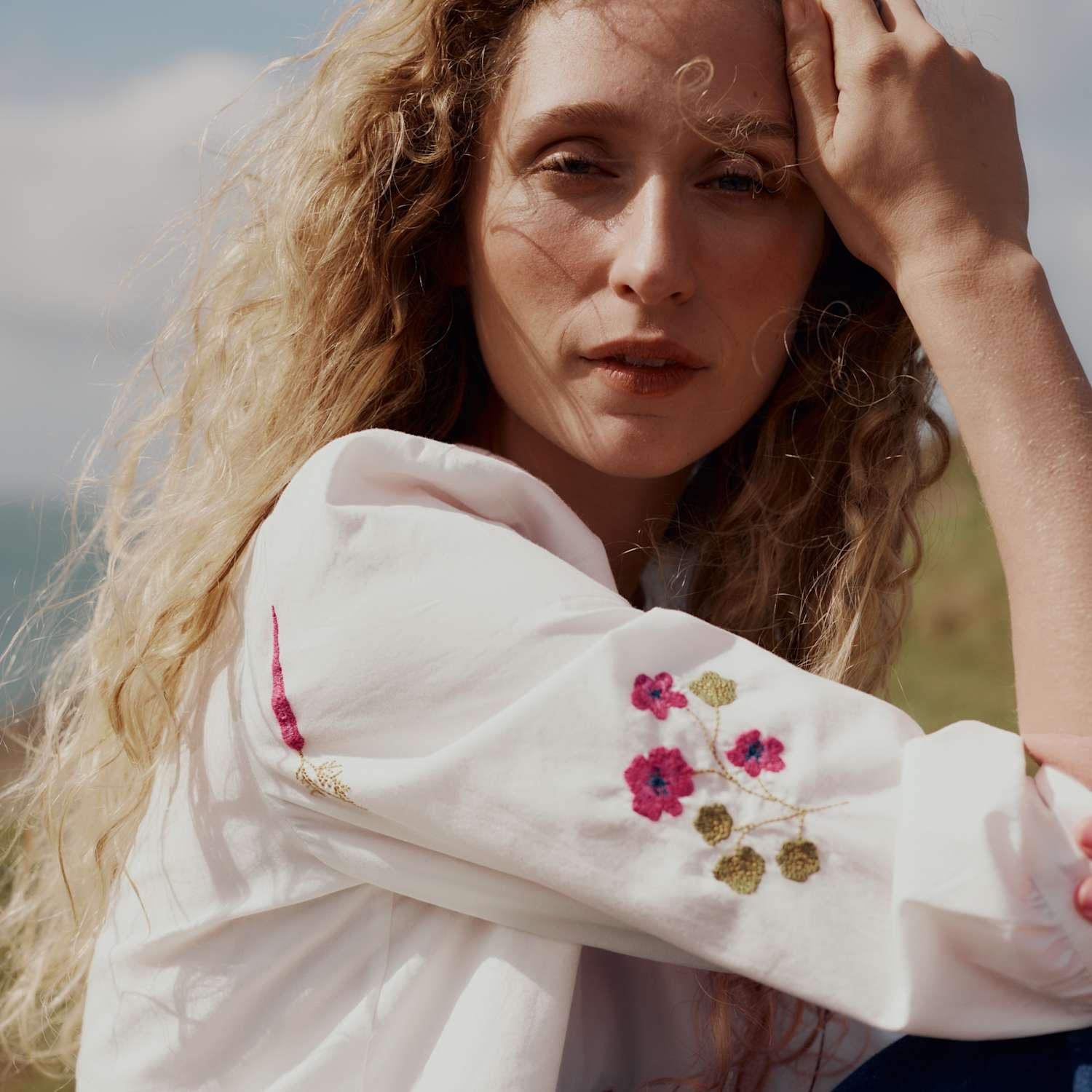 Seasalt Cornwall Women's Pure Cotton Embroidered Floral Top - 20 - White Mix - Available at M&S