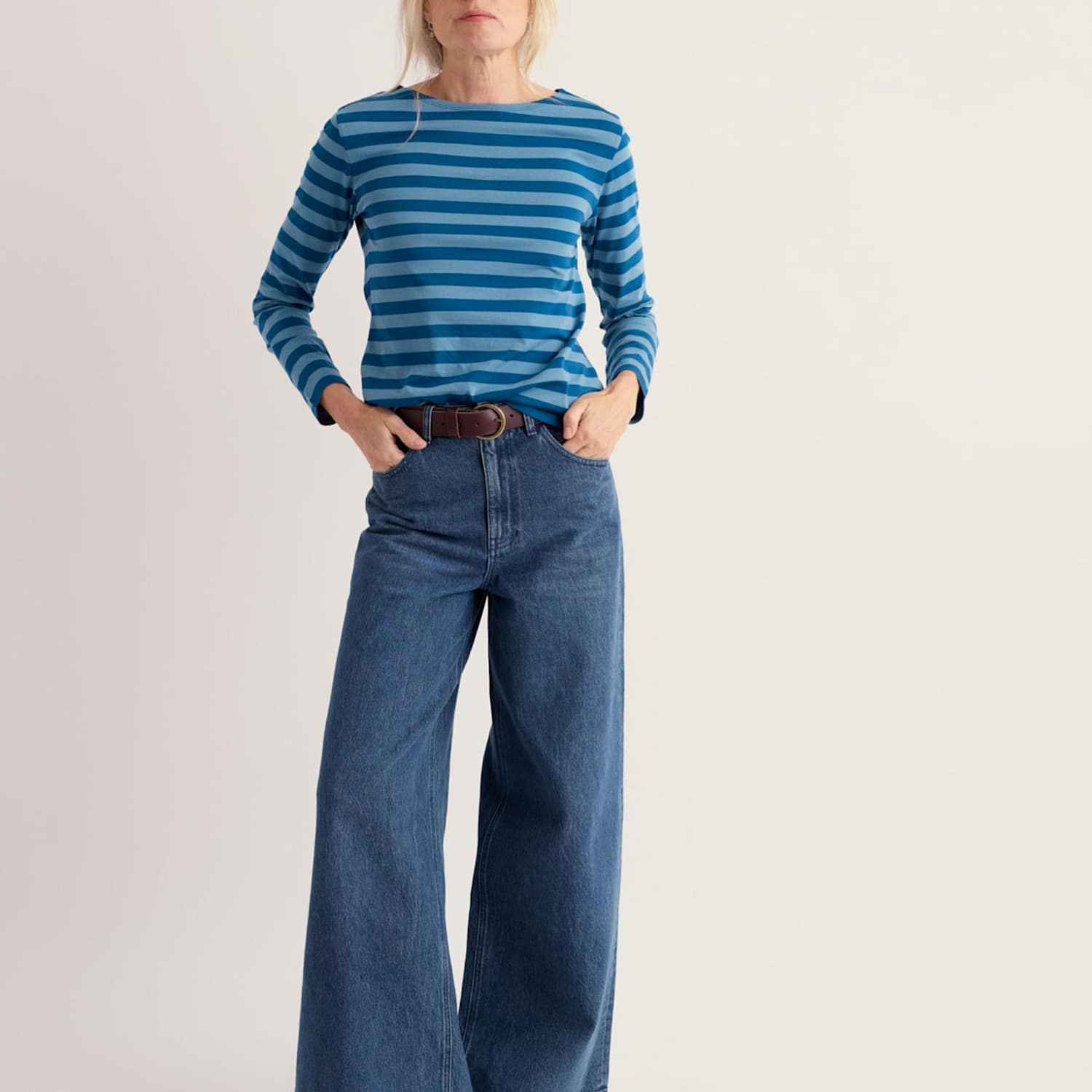 Seasalt Cornwall Women's Pure Cotton Striped Top - 20 - Blue Mix - Available at M&S