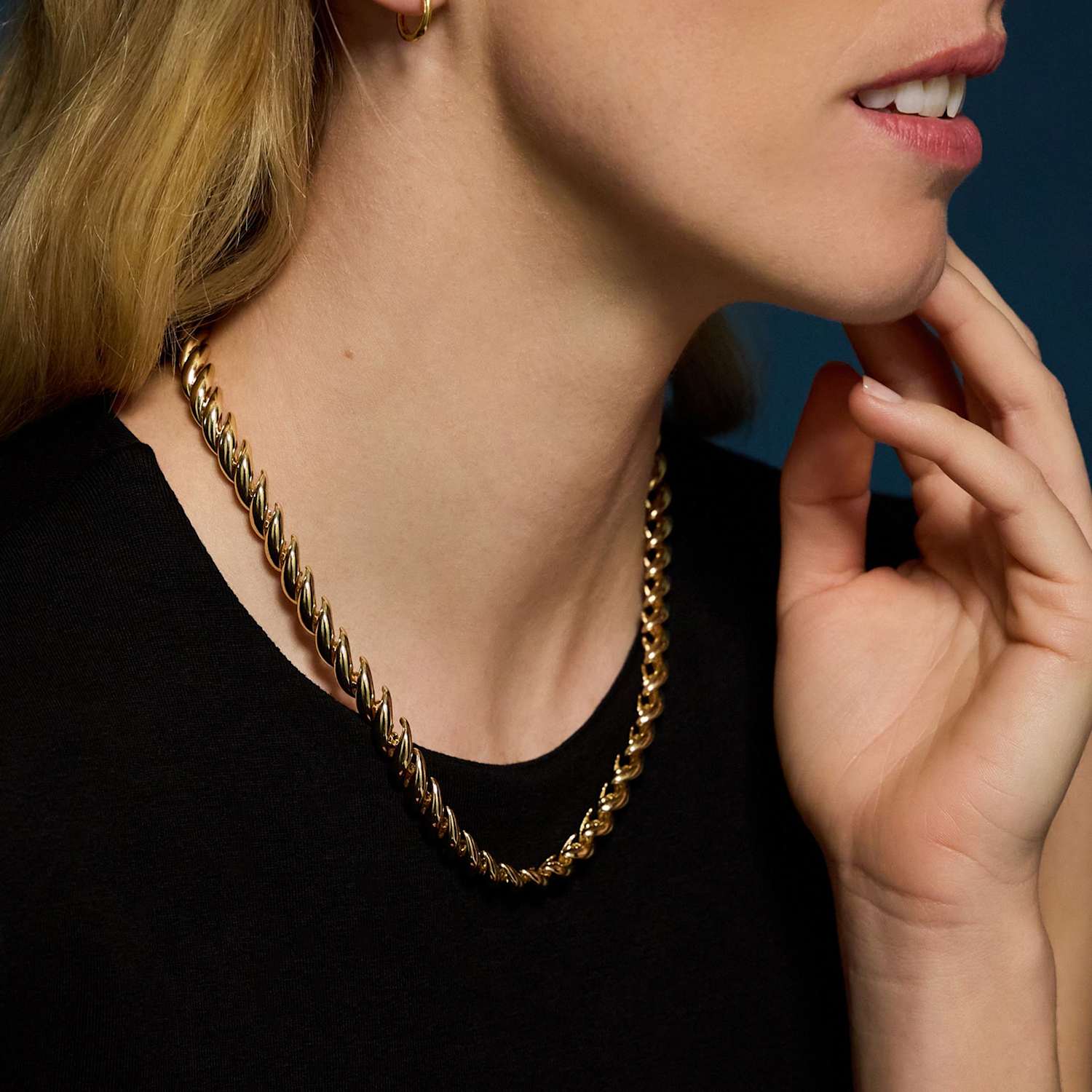 Accessorize Women's 14ct Gold Plated Tone Twist Necklace - Available at M&S