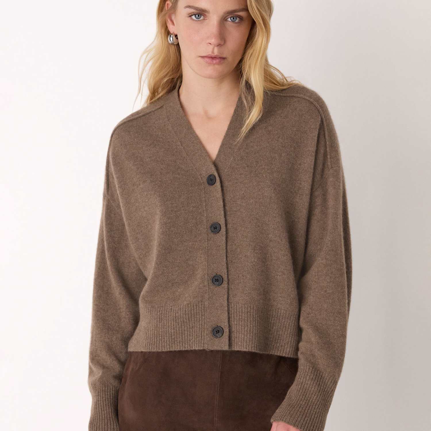 Whistles Women's Pure Cashmere V-Neck Button Front Cardigan - Extra Small - Neutral - Available at M&S