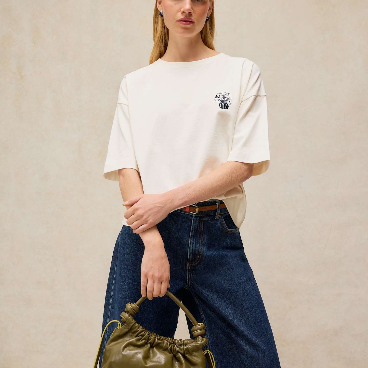 White Stuff Women's Pure Cotton Embellished T-Shirt - 18 - White Mix - Available at M&S