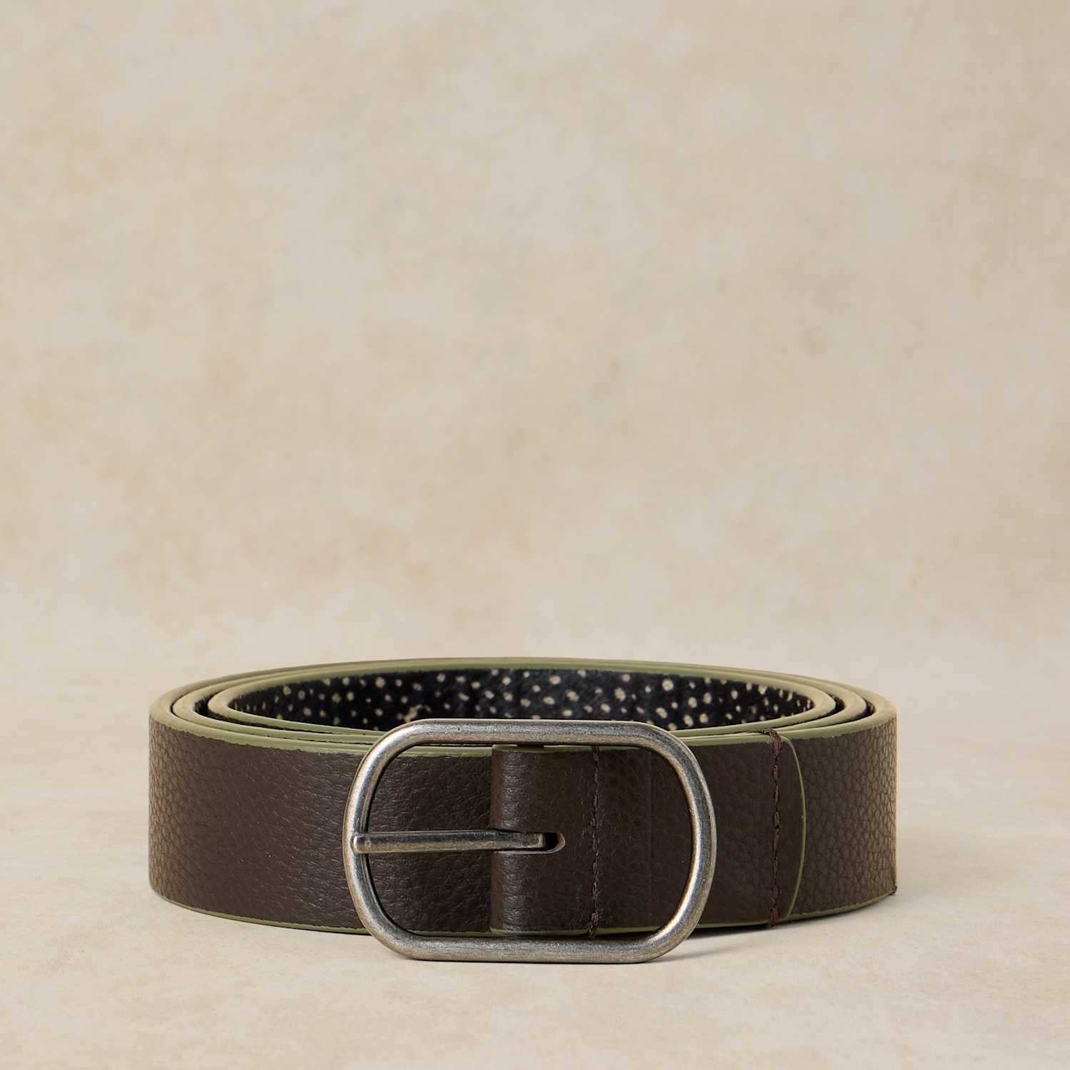 White Stuff Women's Hair On Leather Patterned Reversible Belt - Medium-Large - Brown Mix - Available at M&S