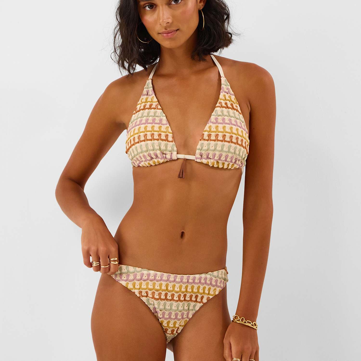 Accessorize Women's Woven Bikini Bottoms - 12 - Multi - Available at M&S