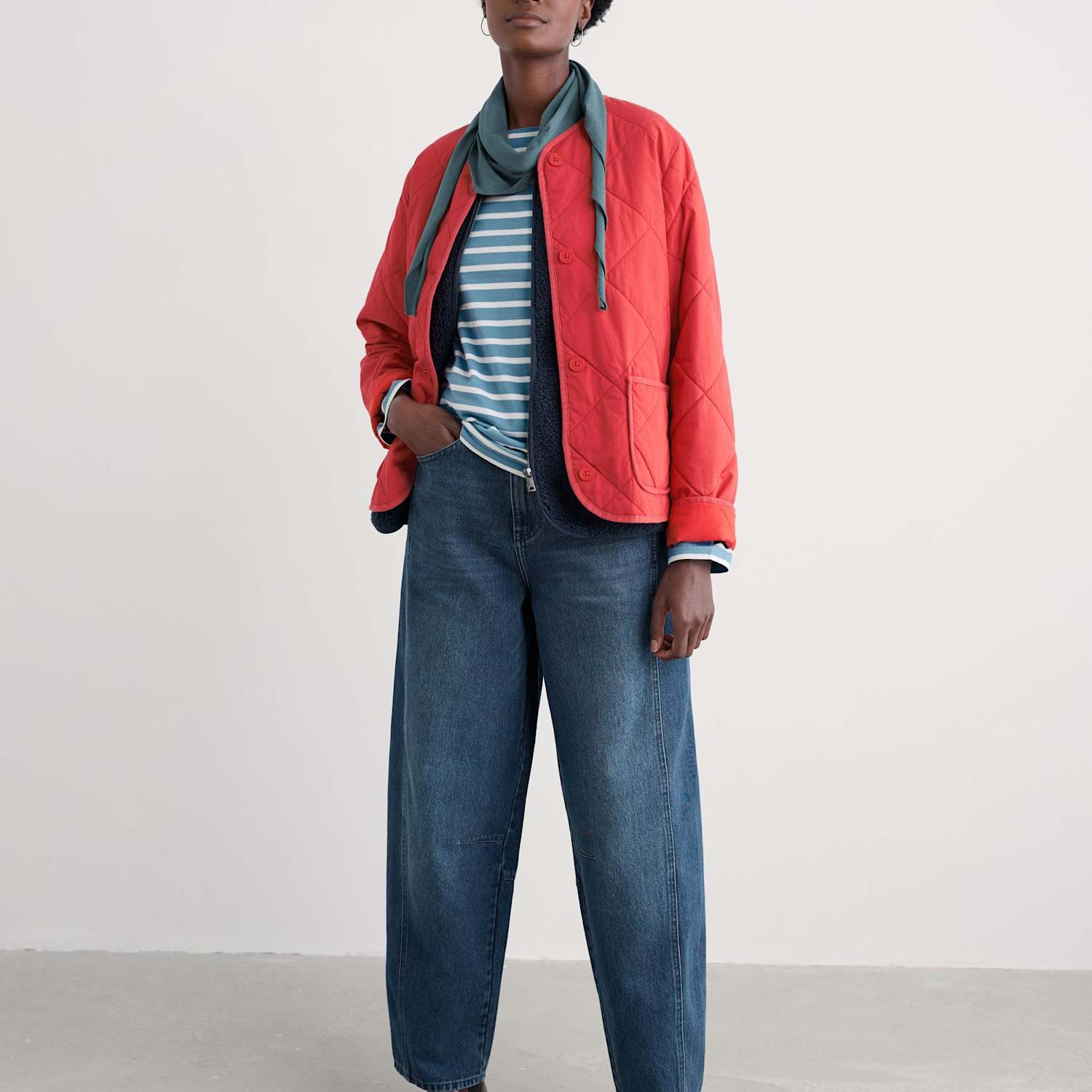 Seasalt Cornwall Women's Cotton Striped Top - 14 - Blue Mix - Available at M&S