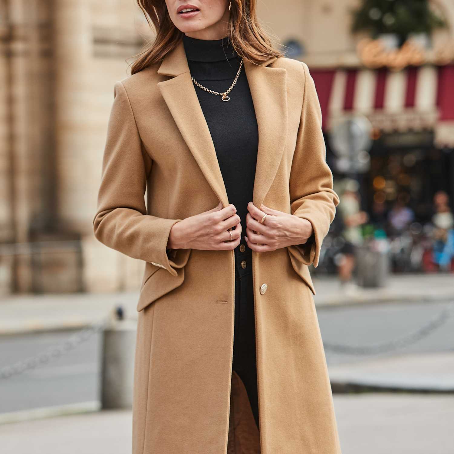 Sosandar Women's Single Breasted Collared Coat - 14 - Camel - Available at M&S