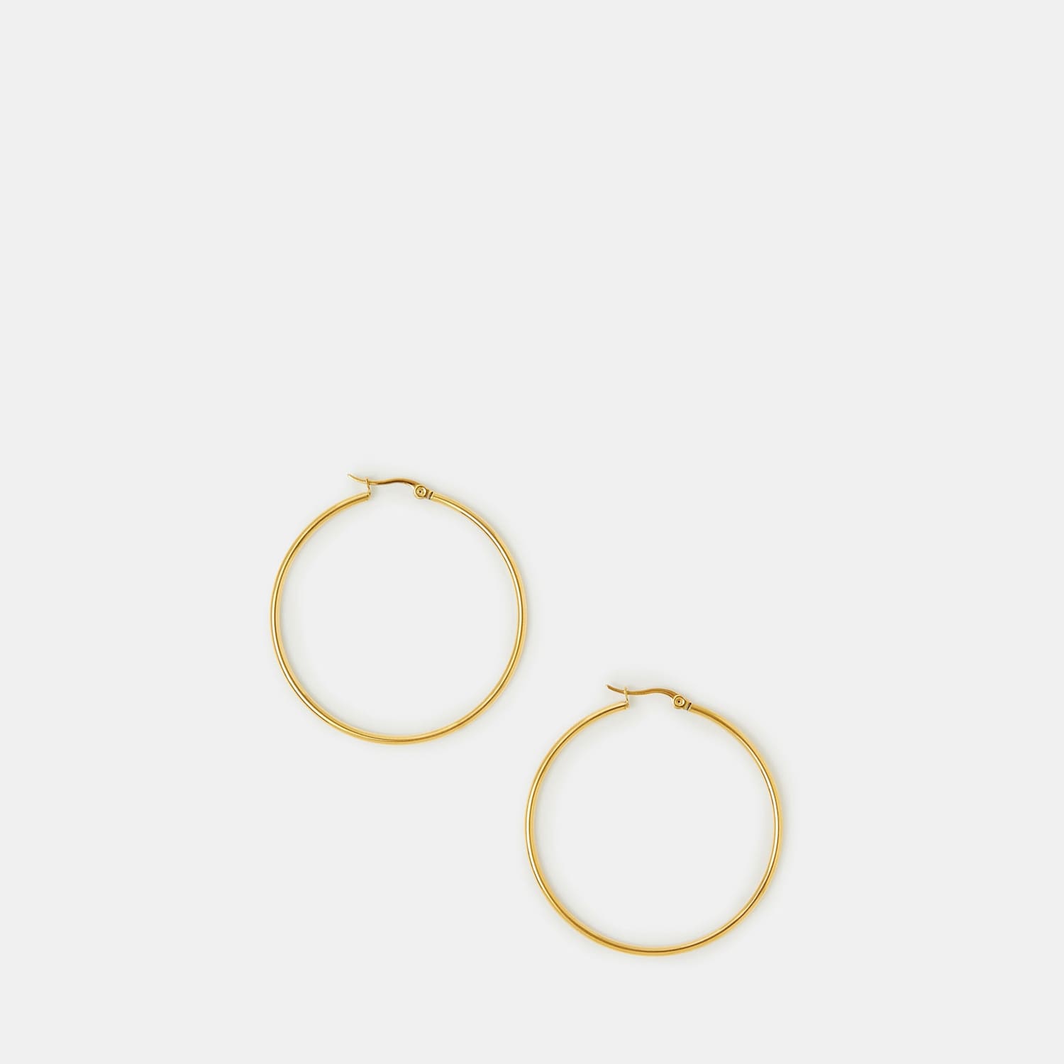 Accessorize Women's Gold Tone 5cm Hoop Earrings - Available at M&S