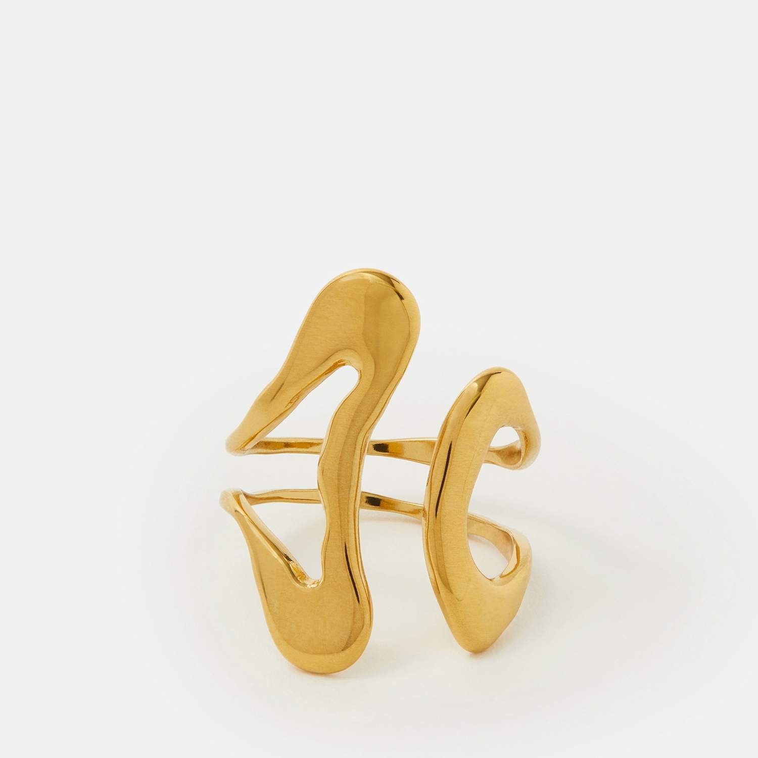 Accessorize Women's Gold Tone Fluid Adjustable Ring - Available at M&S