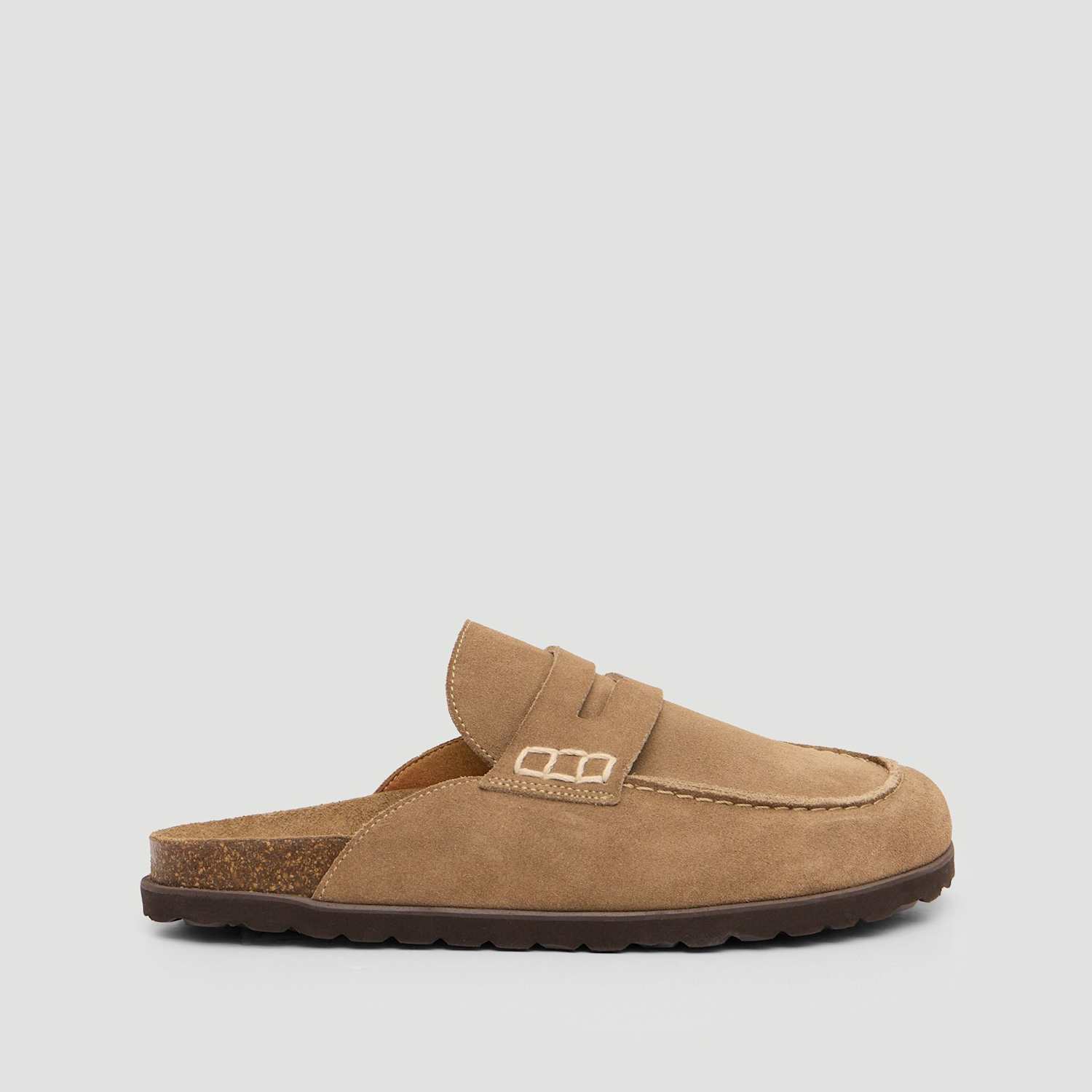 Hush Women's Suede Flat Mules - 38 - Taupe - Available at M&S