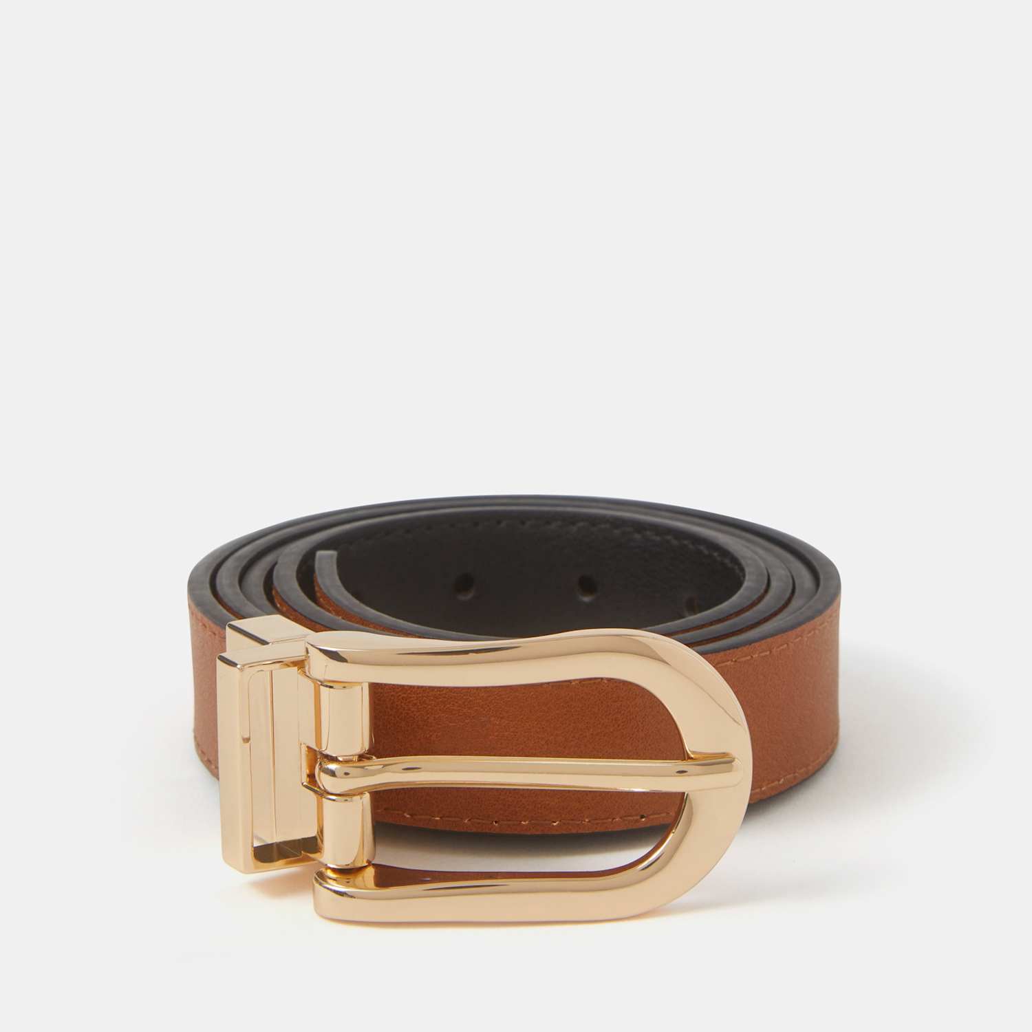 Accessorize Women's Faux Leather Reversible Belt - Small - Multi - Available at M&S