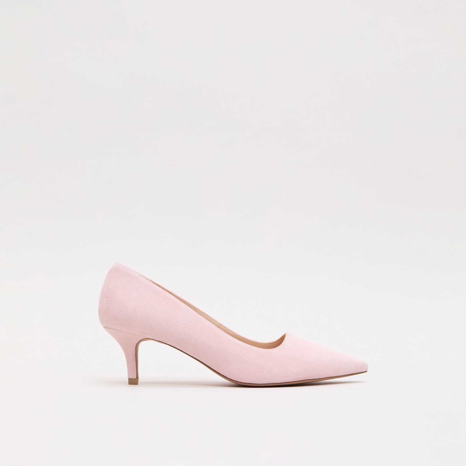 Phase Eight Women's Suede Kitten Heel Pointed Court Shoes - 38 - Light Pink - Available at M&S