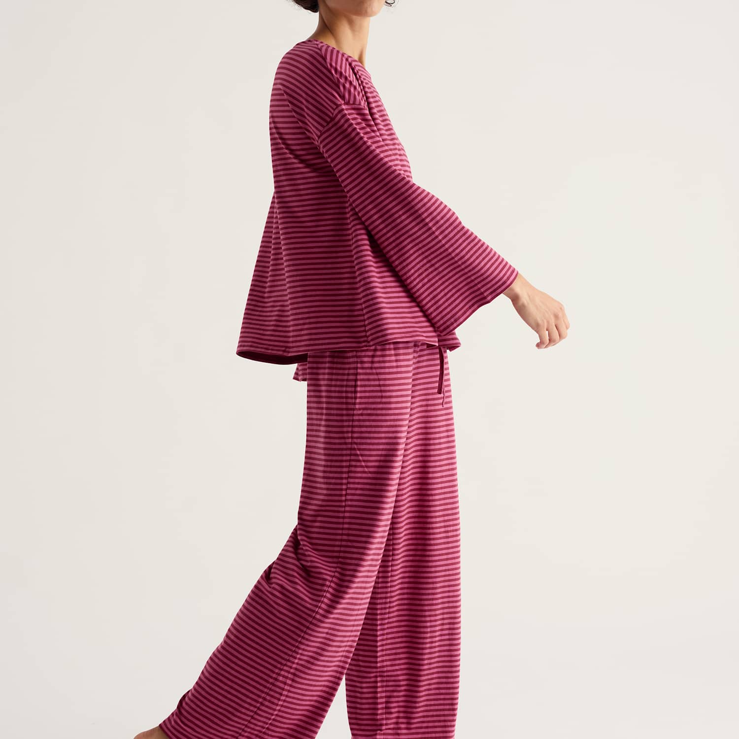 Seasalt Cornwall Women's Cotton Rich Striped Pyjama Set - 22 - Red Mix - Available at M&S