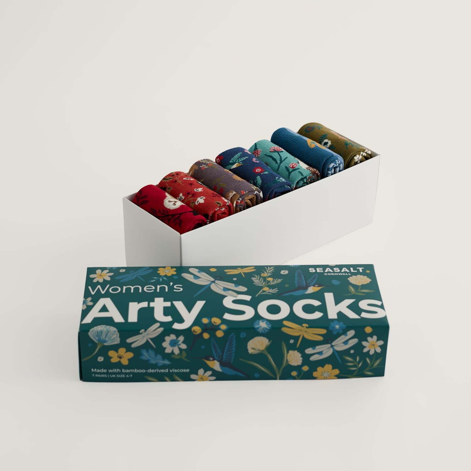 Seasalt Cornwall Women's 7 Pack Patterned Ankle High Socks - Multi - Available at M&S