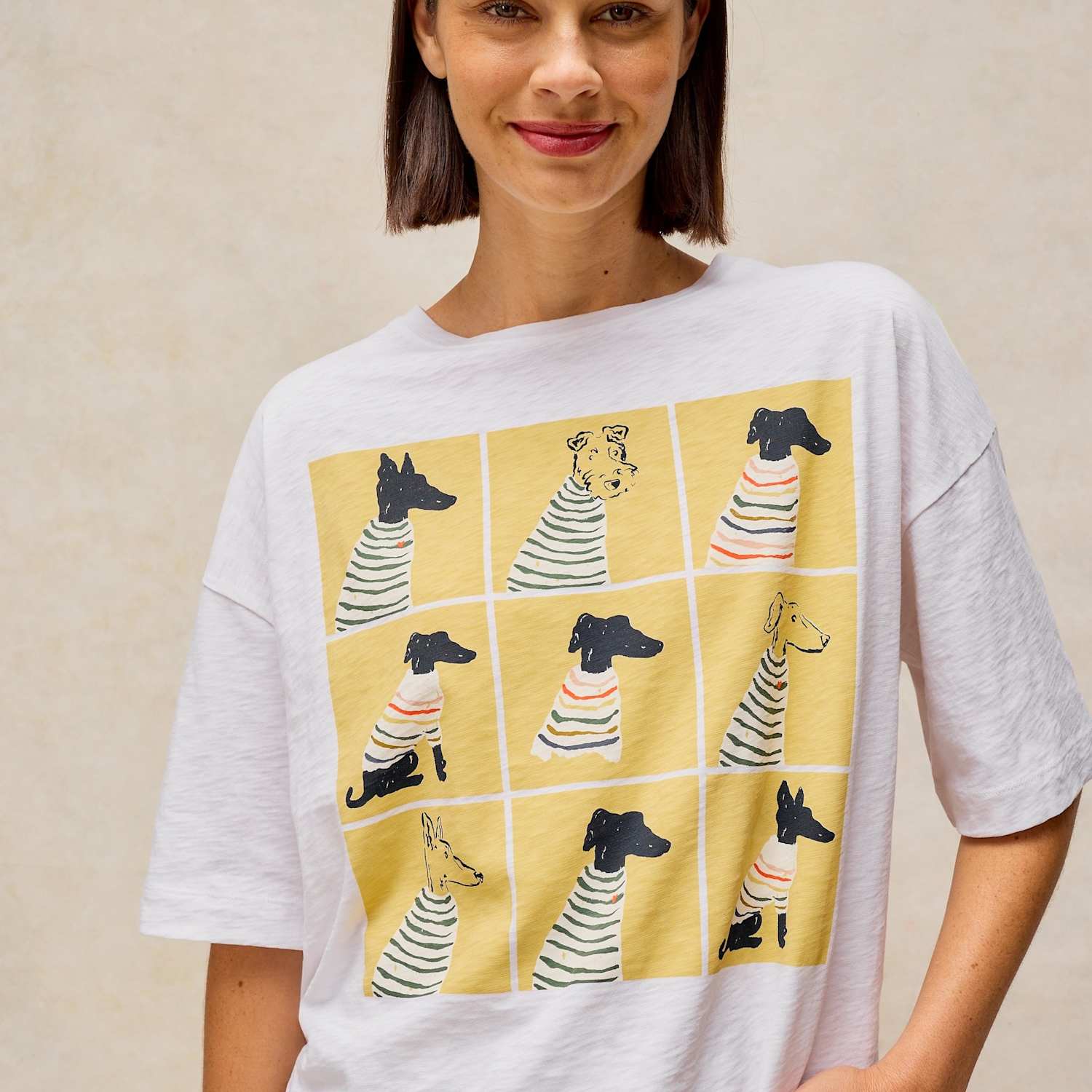 White Stuff Women's Pure Cotton Printed T-Shirt - 16 - White Mix - Available at M&S