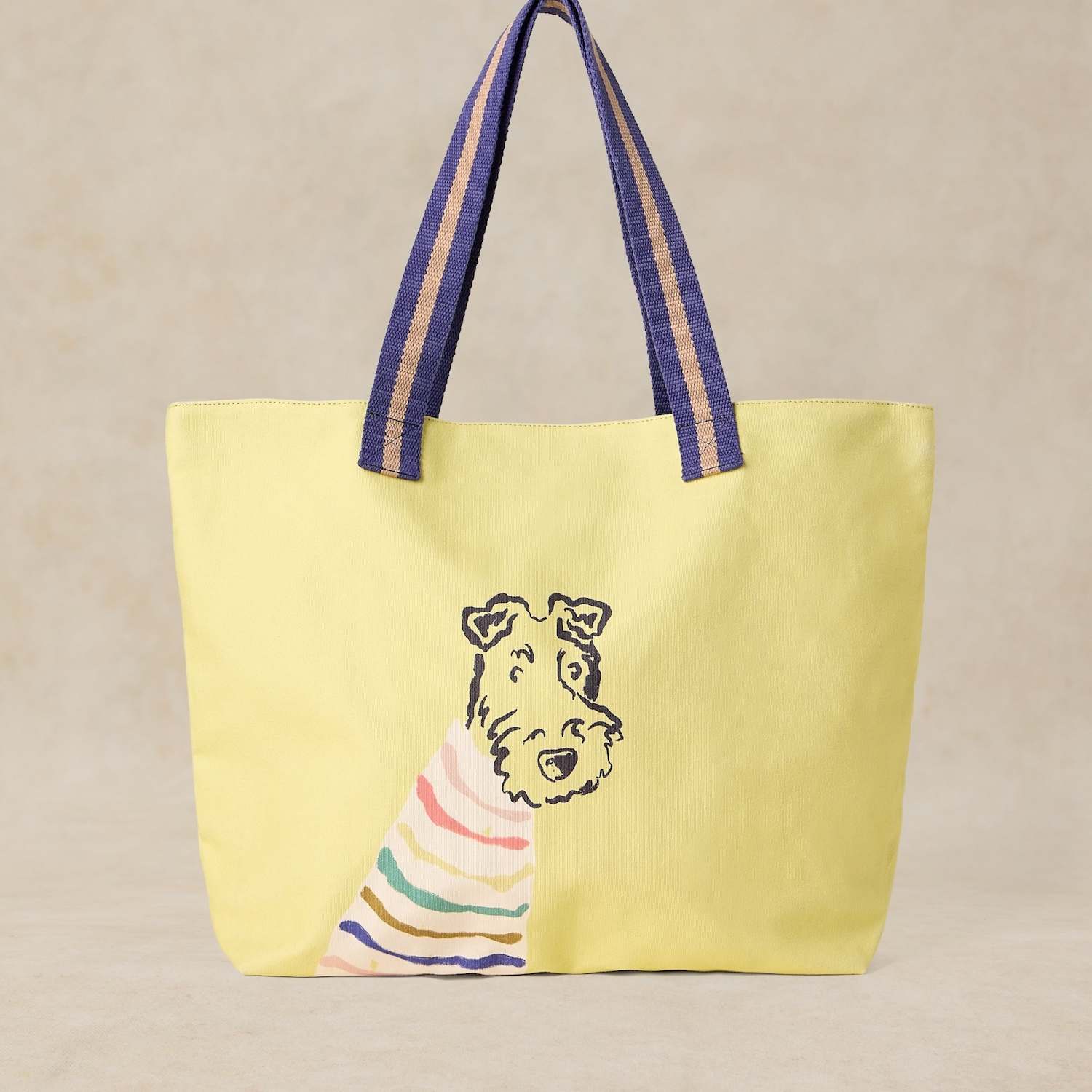 White Stuff Women's Pure Cotton Dog Graphic Tote Bag - Green Mix - Available at M&S