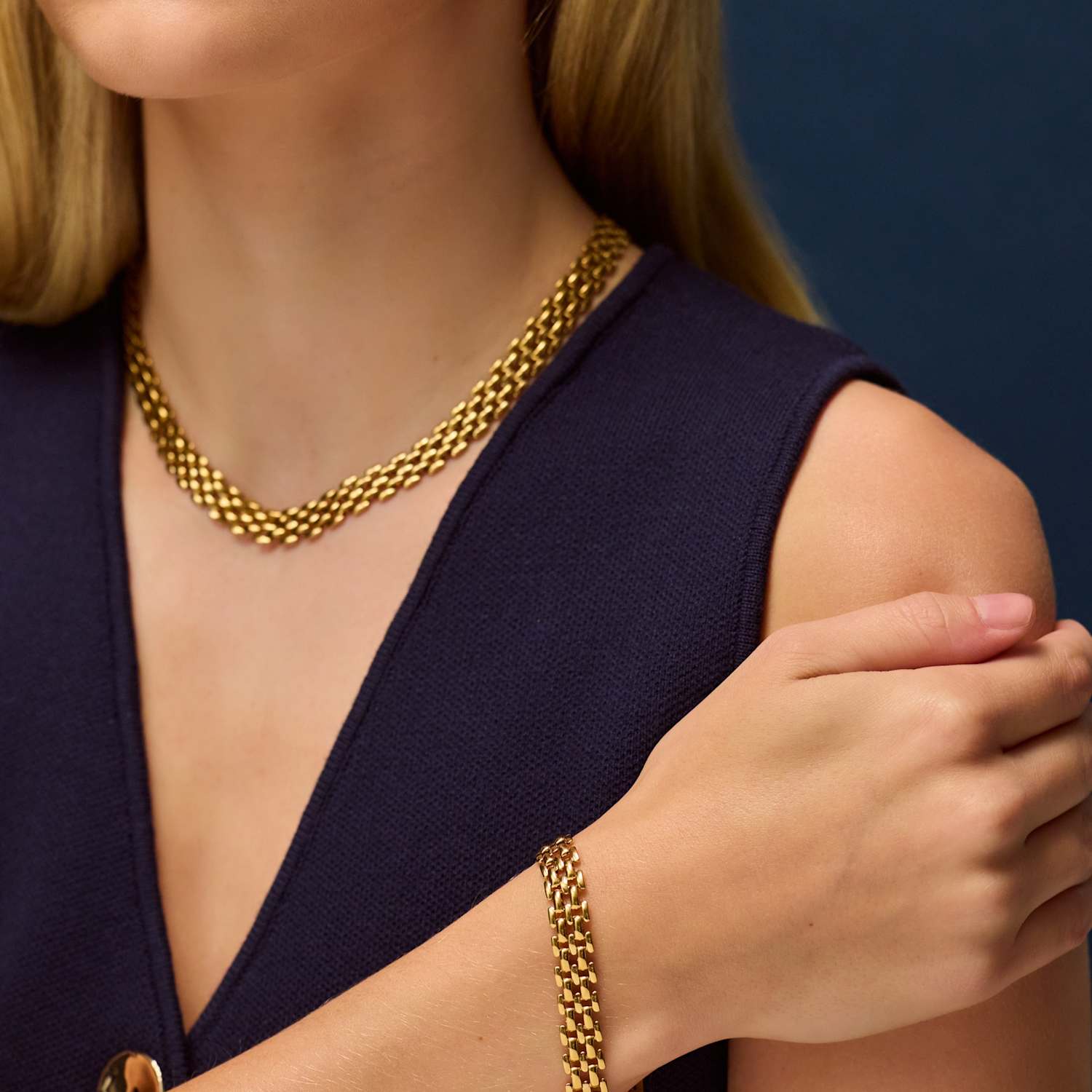 Accessorize 14ct Gold Plated Watch Link Bracelet - for Women - Available at M&S