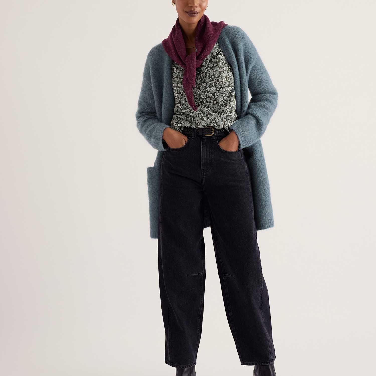 Seasalt Cornwall Women's Pure Cotton Floral Relaxed Top - 14 - Green Mix - Available at M&S