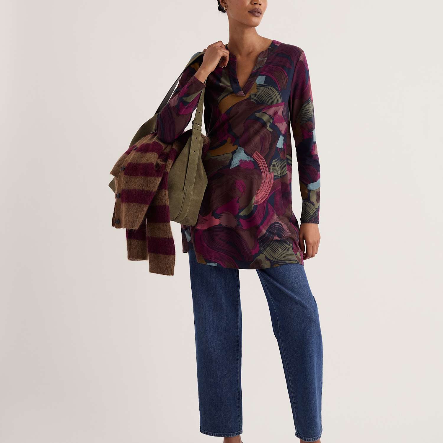 Seasalt Cornwall Women's Cotton Rich Printed Tunic - 12 - Blue Mix - Available at M&S