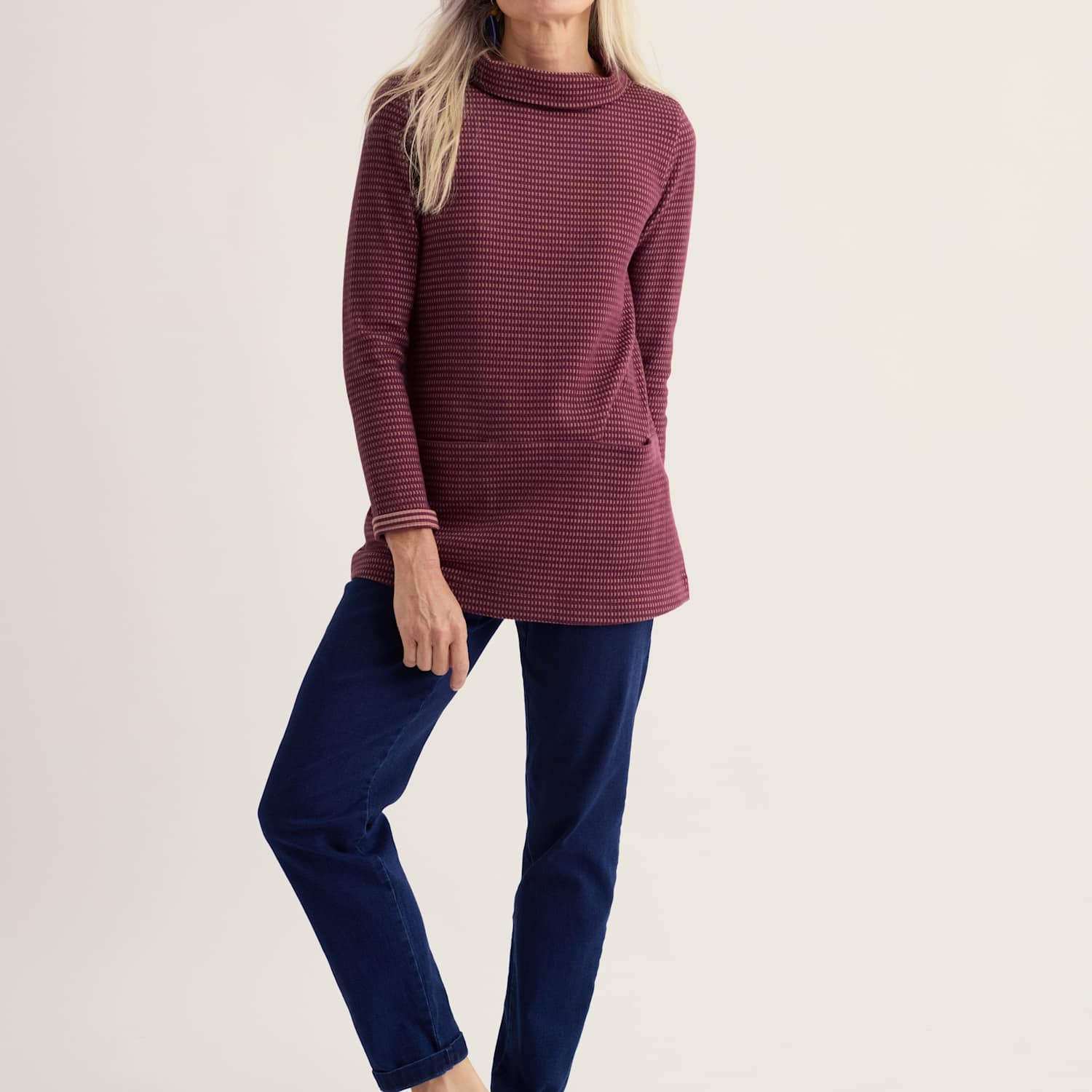 Seasalt Cornwall Women's Pure Cotton Striped Tunic - 18 - Purple Mix - Available at M&S