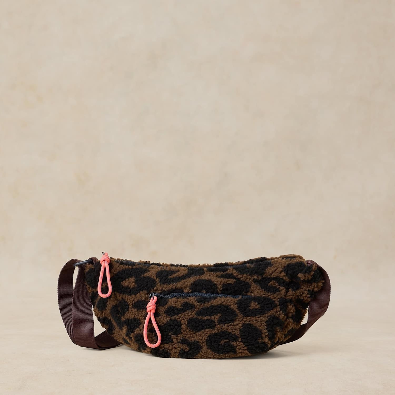 White Stuff Women's Borg Animal Print Bum Bag - Brown Mix - Available at M&S