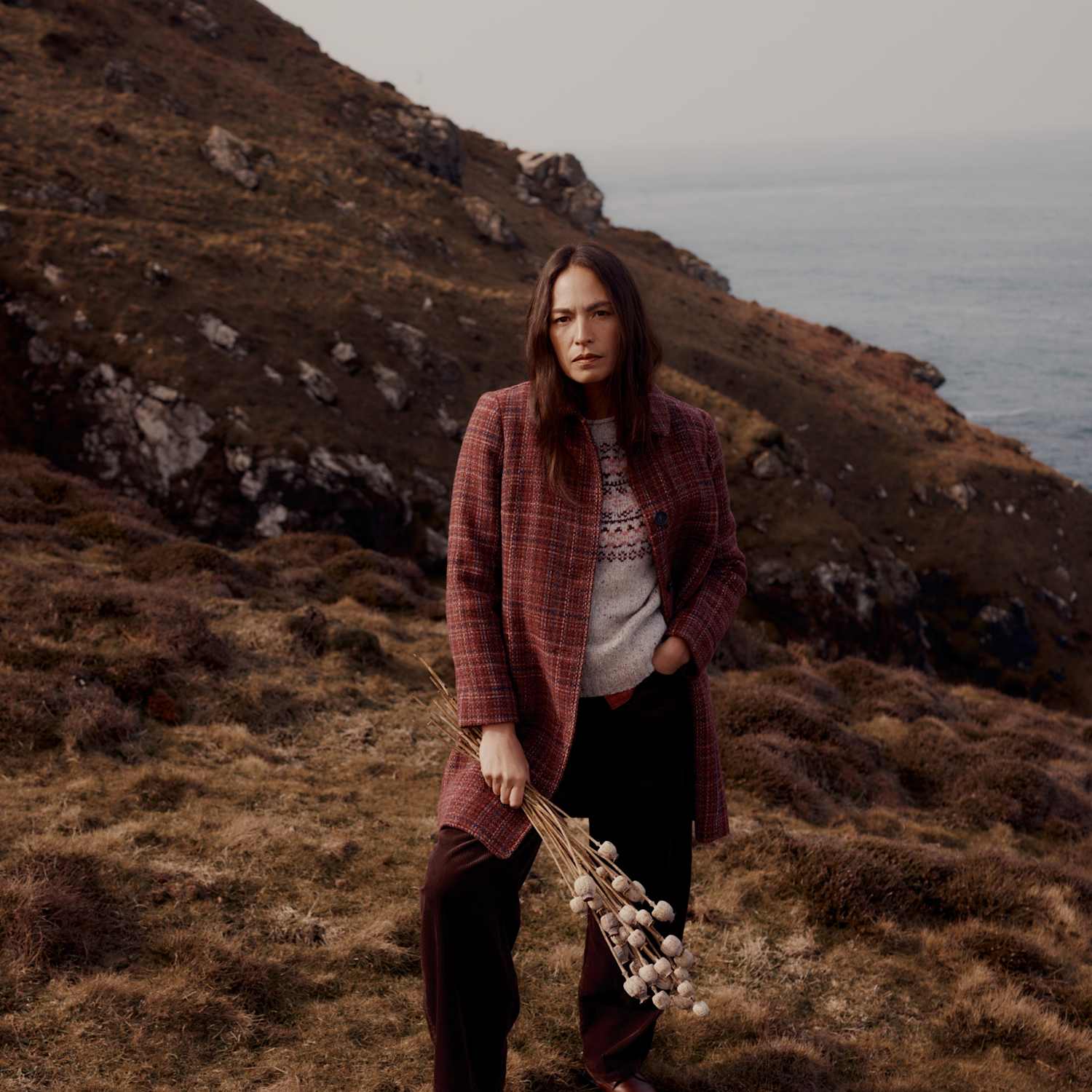 Seasalt Cornwall Women's Wool Blend Checked Coat - 20 - Multi - Available at M&S