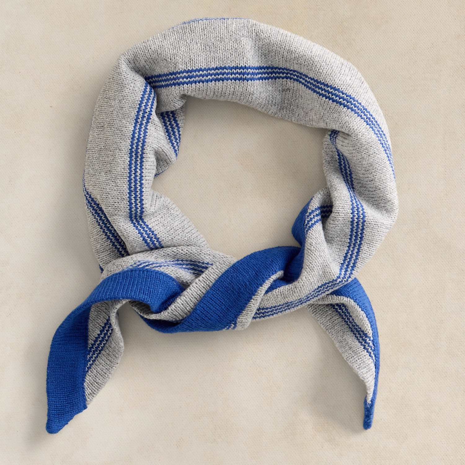 White Stuff Women's Cotton Rich Striped Triangle Scarf - Blue Mix - Available at M&S