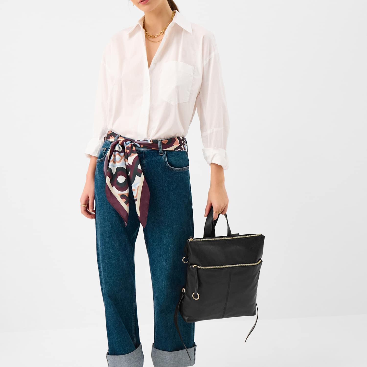 Accessorize Women's Leather Backpack - Black - Available at M&S