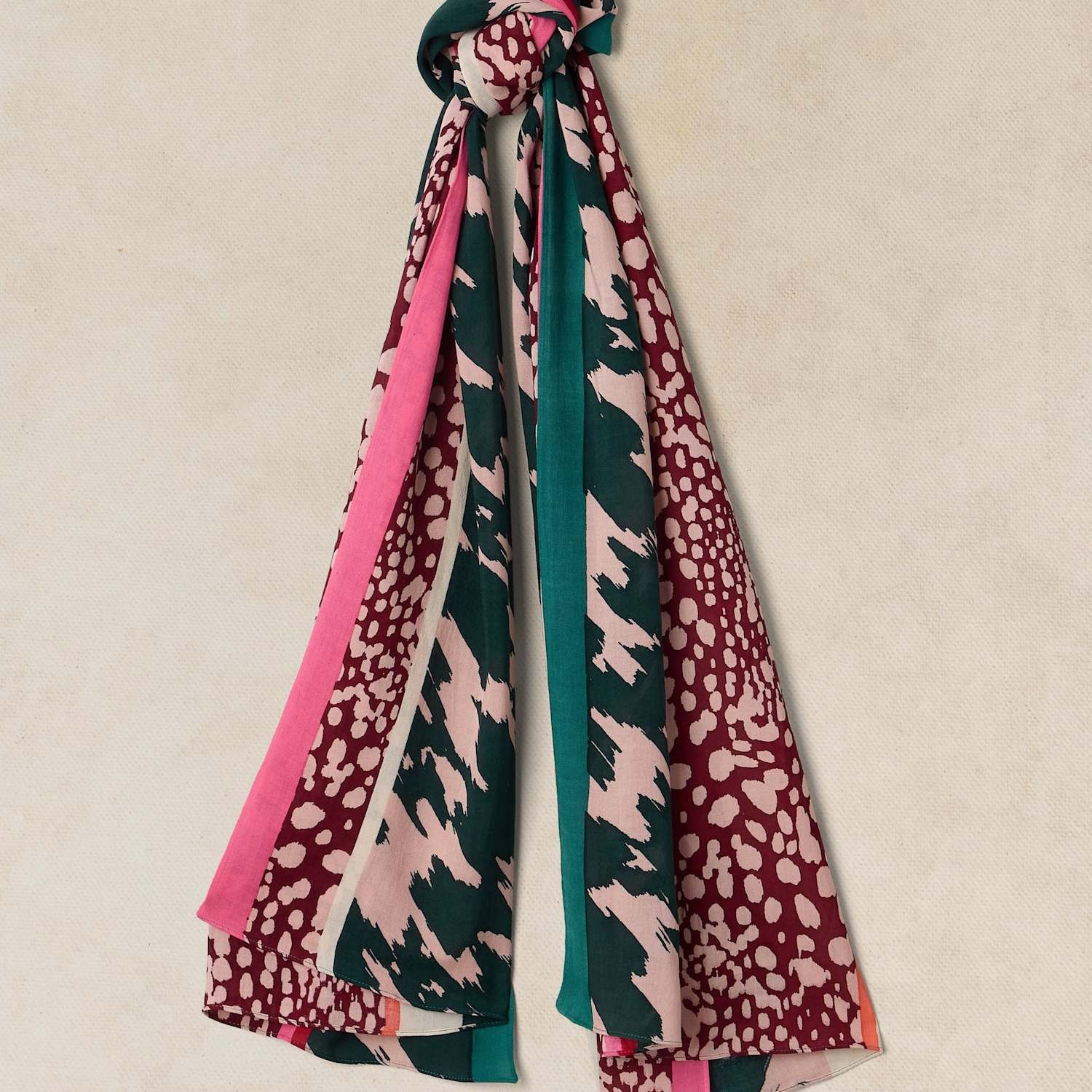 White Stuff Women's Printed Scarf - Natural Mix - Available at M&S