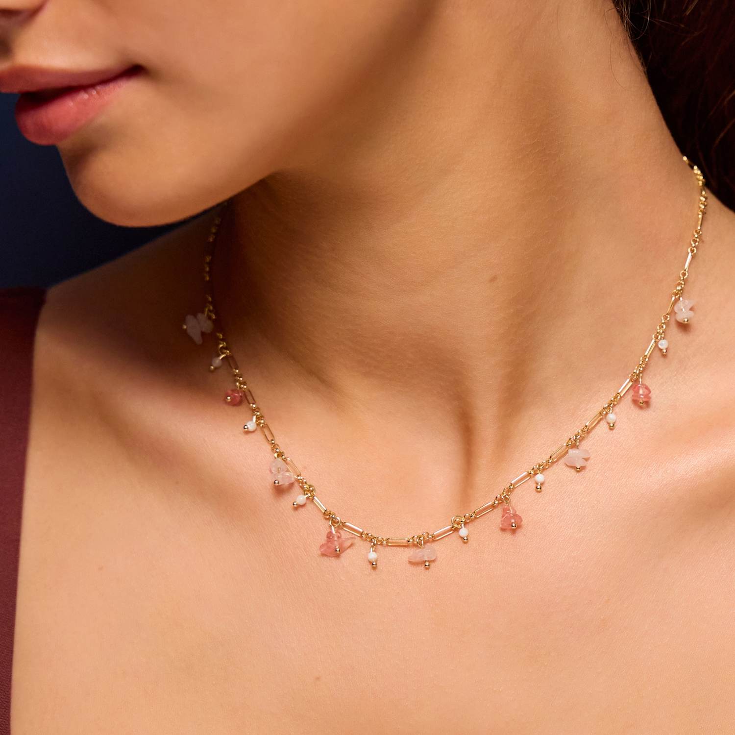 Accessorize Women's 14ct Gold Plated Semi Precious Necklace - Available at M&S