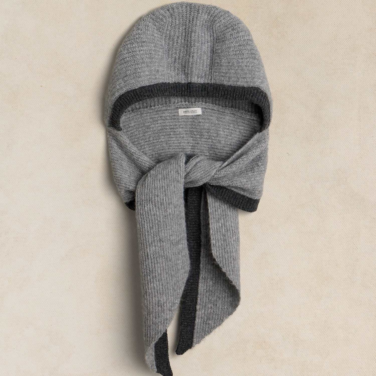 White Stuff Women's Hooded Knitted Scarf - Grey Mix - Available at M&S
