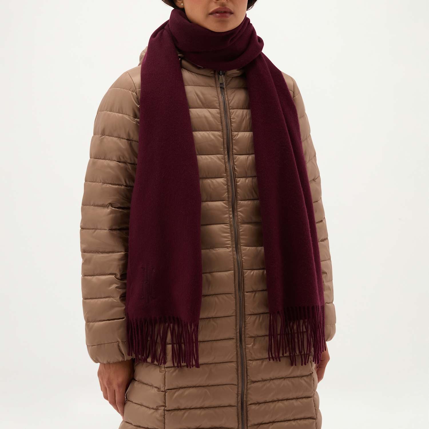 Hobbs Women's Pure Wool Tassel Scarf - Purple Mix - Available at M&S
