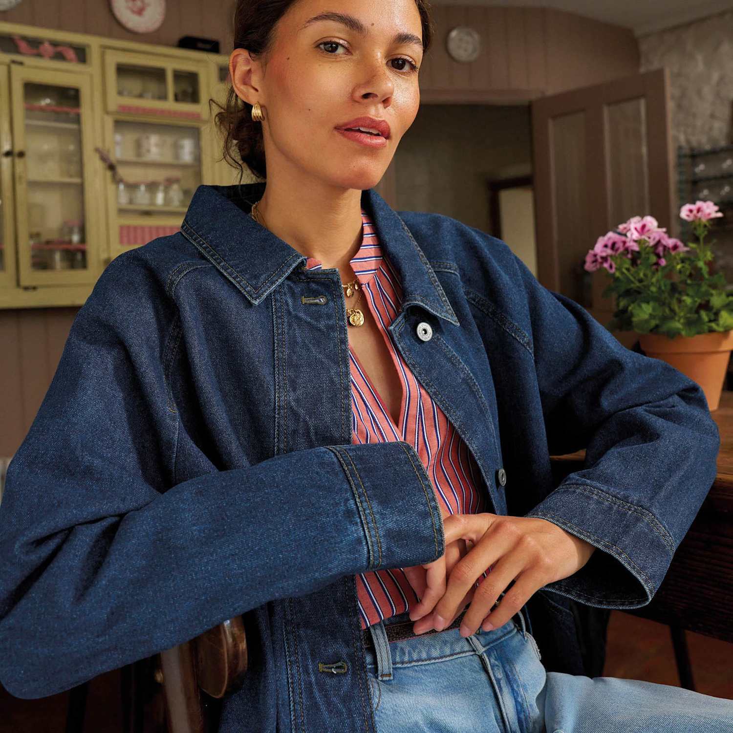 White Stuff Women's Benny Denim Barn Jacket - 16 - Blue Denim - Available at M&S