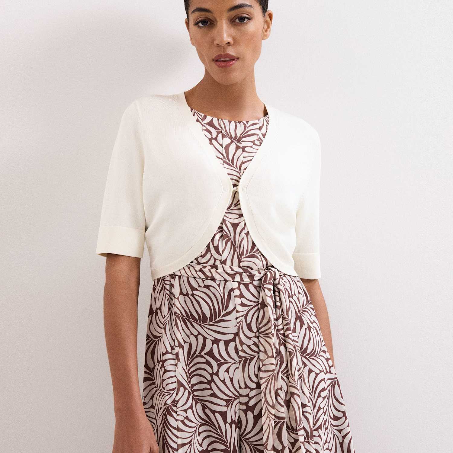 Phase Eight Women's Cropped Cardigan - Medium - Ivory - Available at M&S