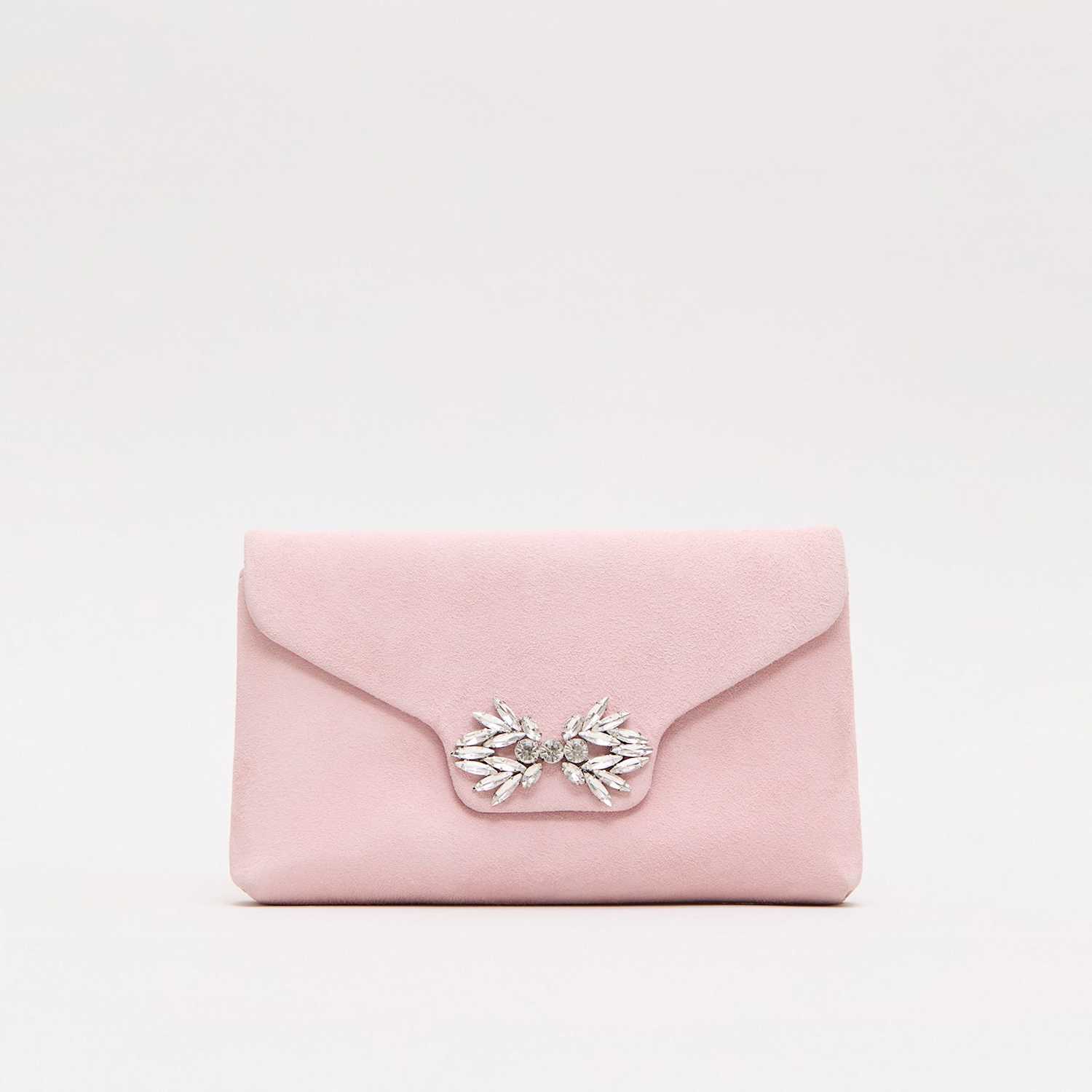 Phase Eight Women's Suede Embellished Clutch Bag - Light Pink - Available at M&S