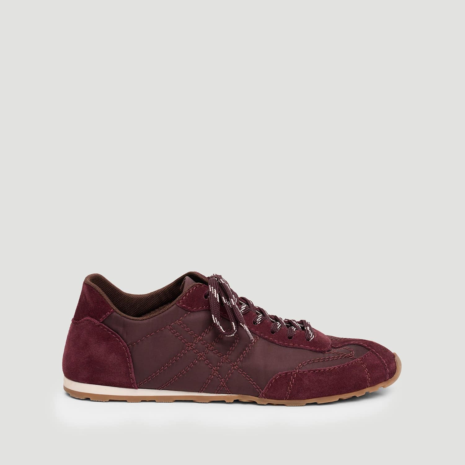 Hush Women's Leather Trainers - 38 - Dark Red - Available at M&S