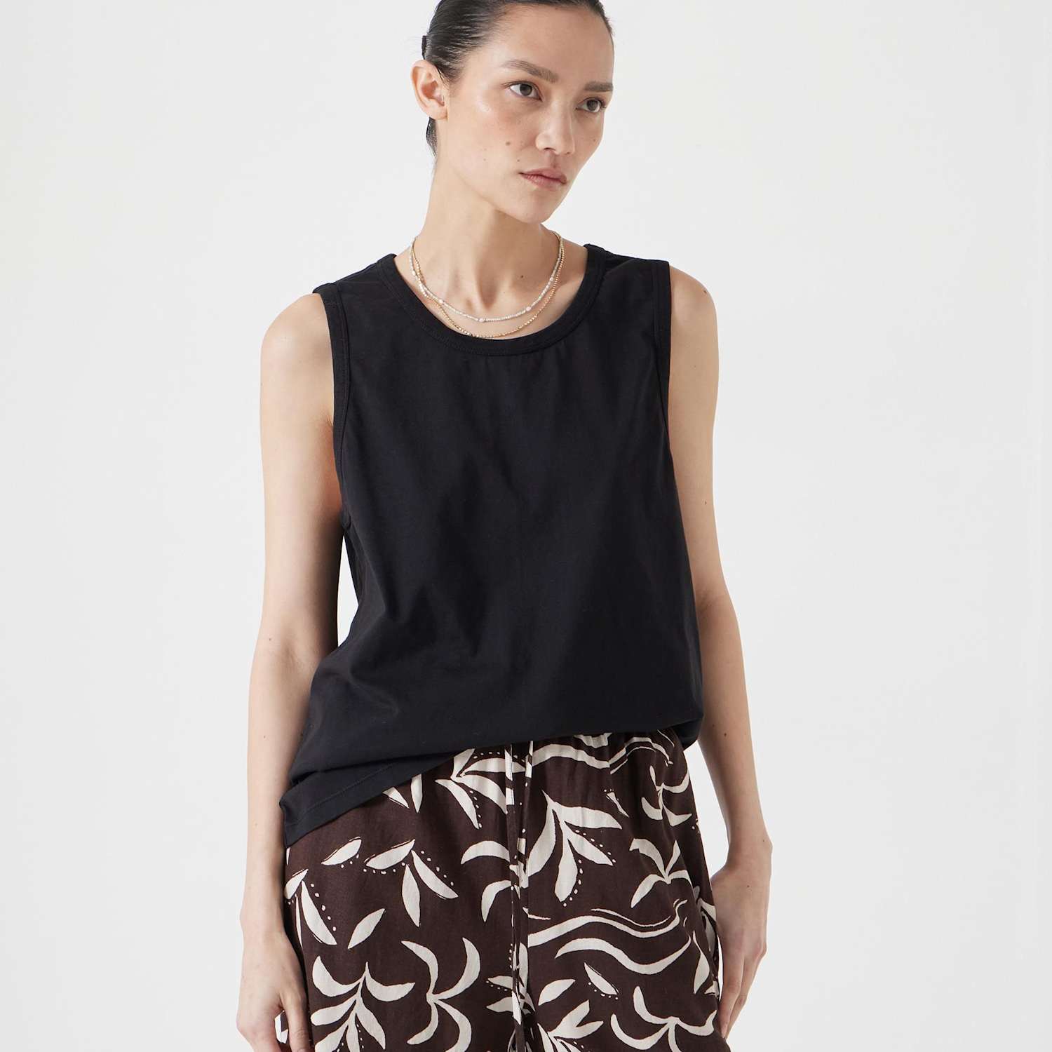 Hush Women's Pure Cotton Vest Top - Large - Black - Available at M&S