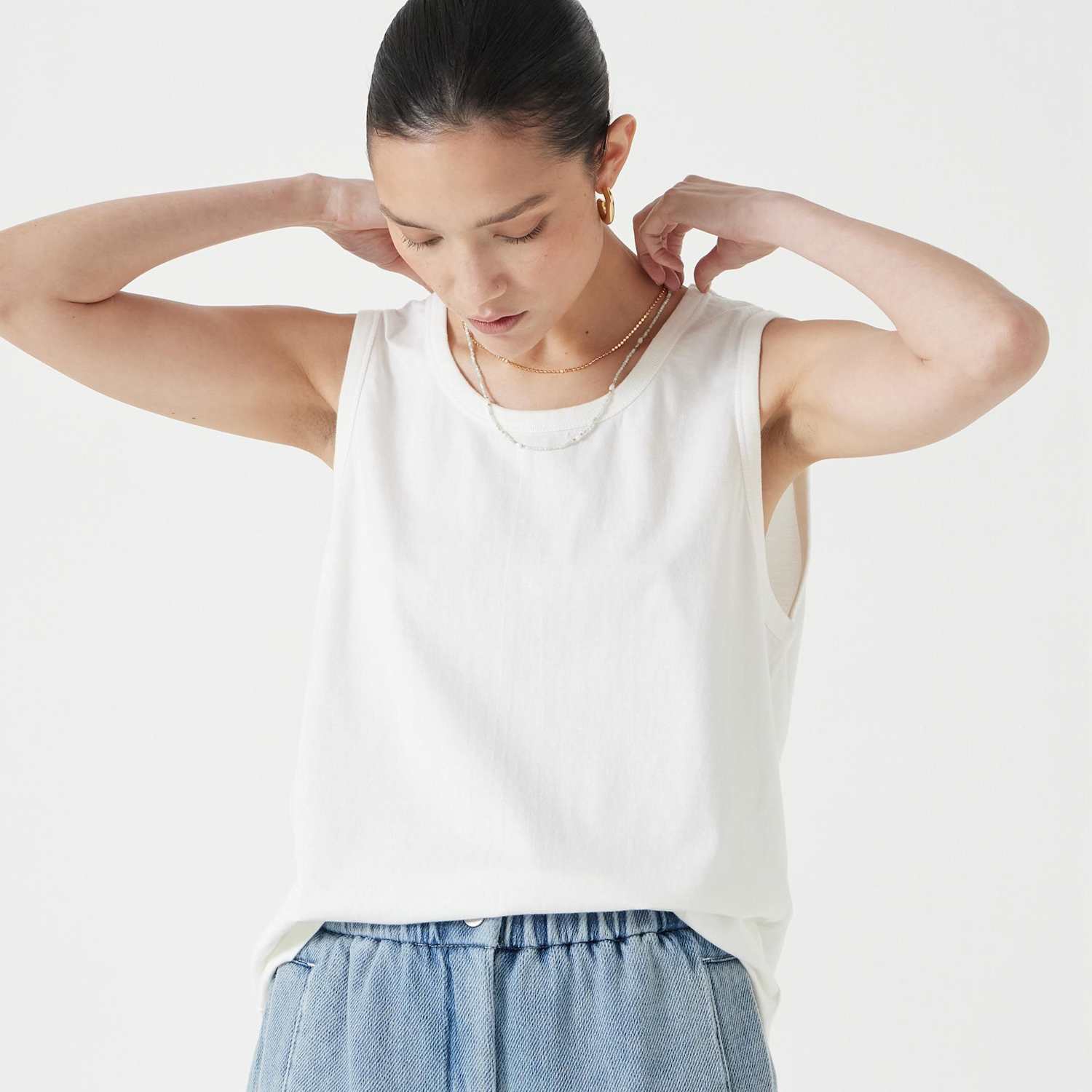 Hush Women's Pure Cotton Vest Top - Large - White - Available at M&S