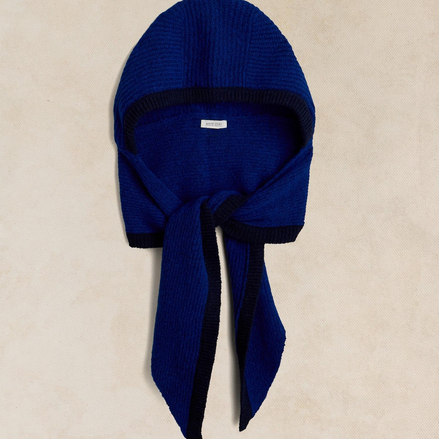 White Stuff Women's Hooded Knitted Scarf - Blue Mix - Available at M&S