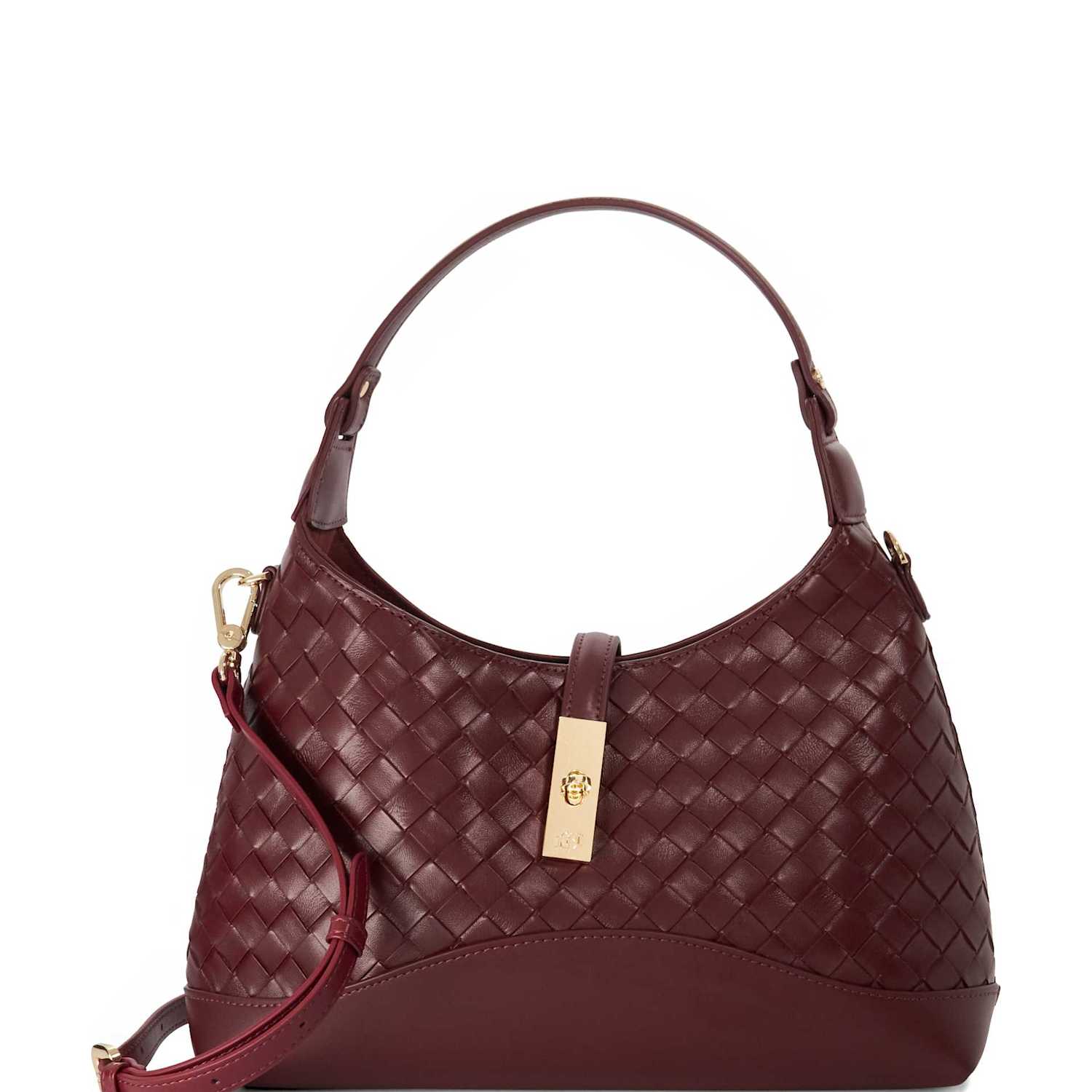 Dune London Women's Woven Shoulder Bag - Burgundy - Available at M&S