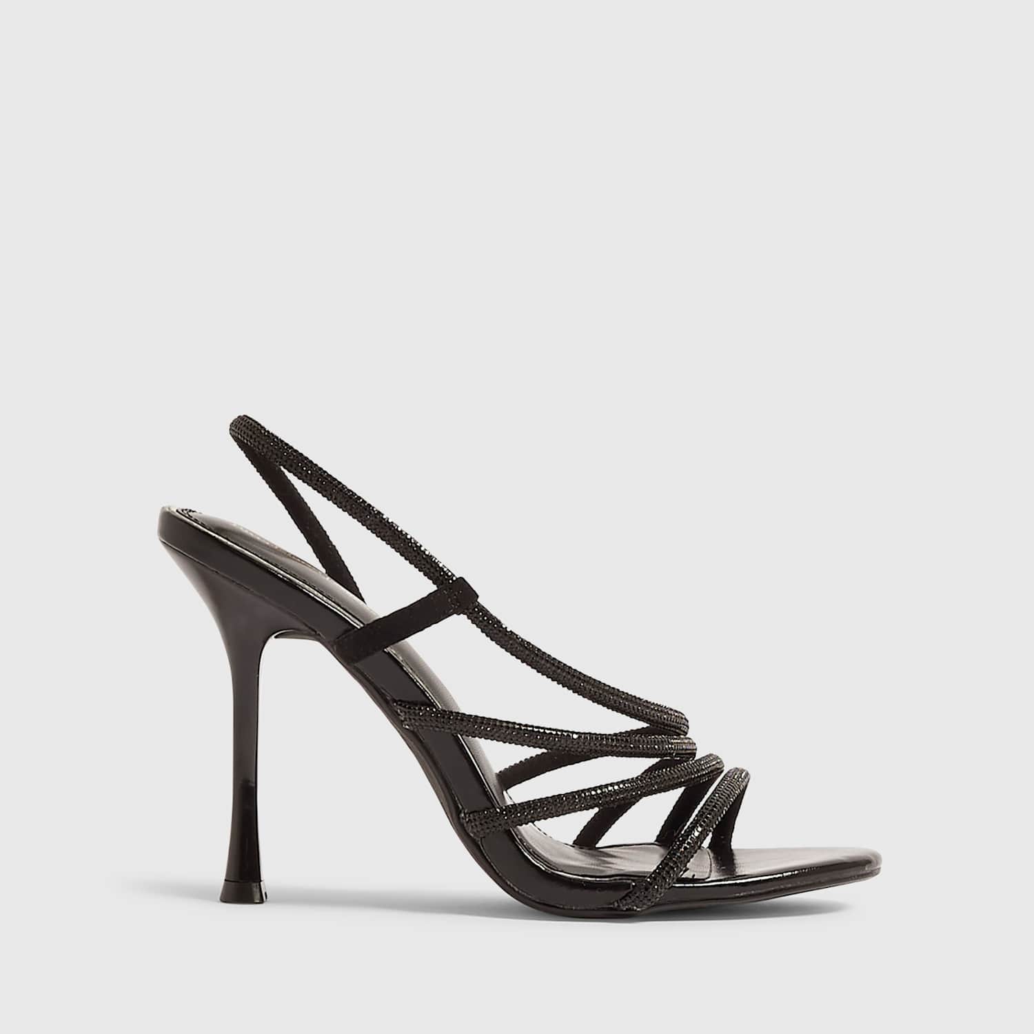 River Island Women's Ankle Strap Stiletto Heel Sandals - 3 - Black - Available at M&S