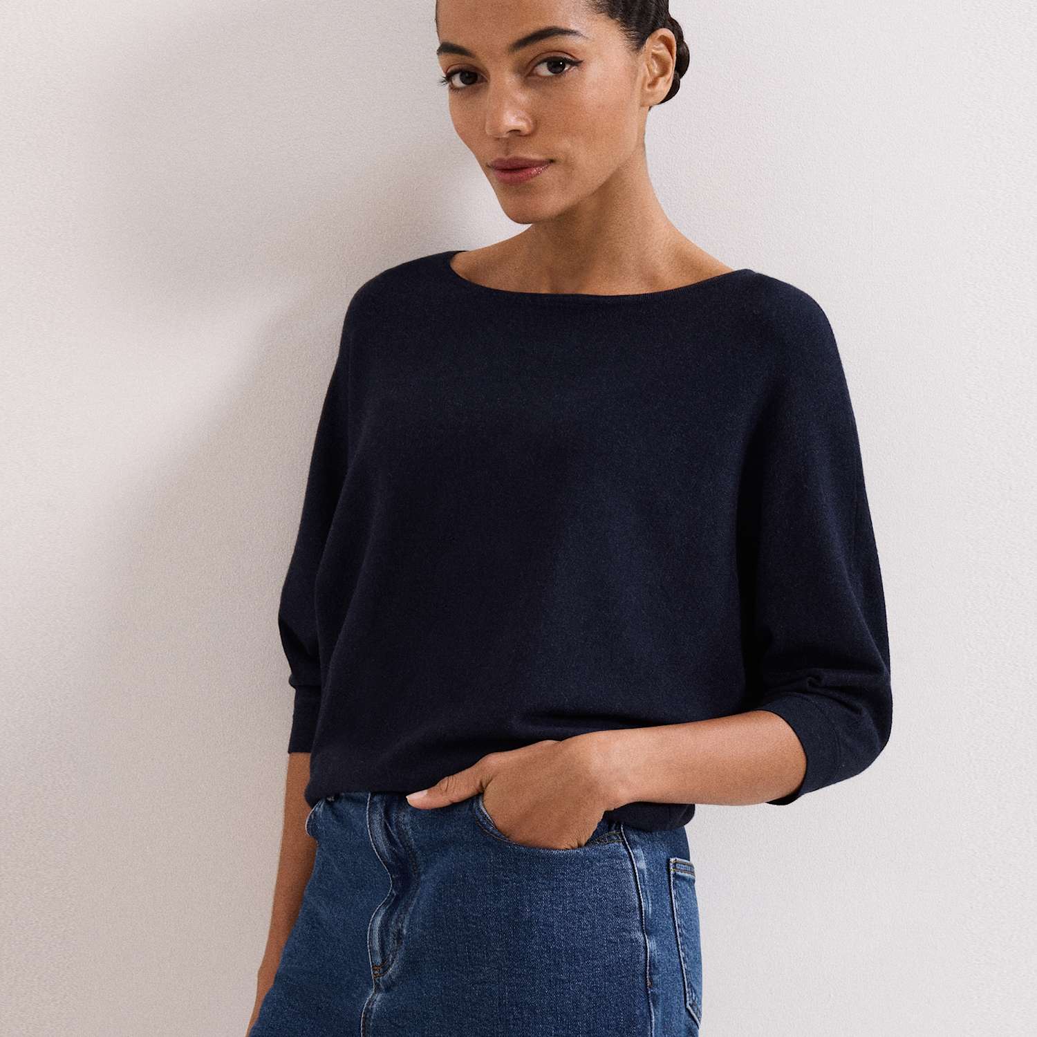 Phase Eight Women's Slash Neck Jumper - Large - Dark Navy - Available at M&S