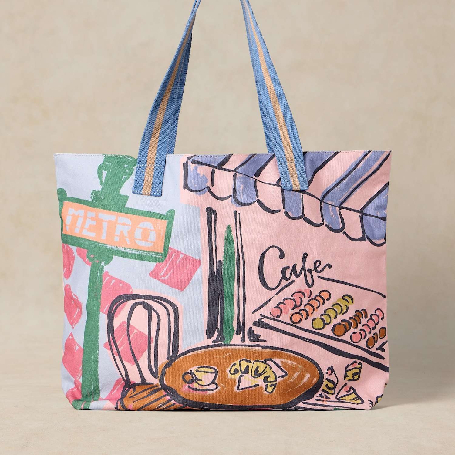 White Stuff Women's Printed Canvas Tote Bag - Pink Mix - Available at M&S