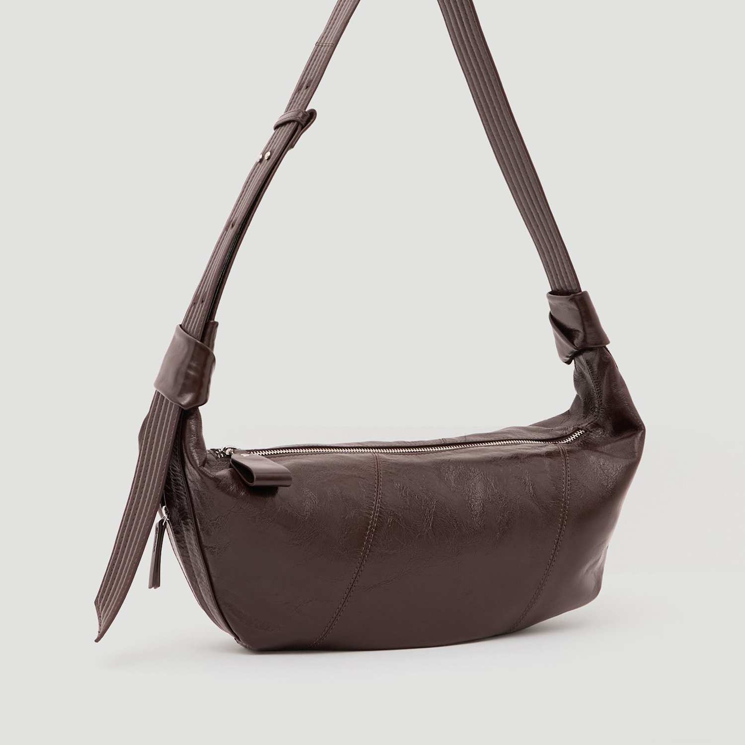 Hush Women's Oversized Leather Crescent Shoulder Bag - Chocolate - Available at M&S