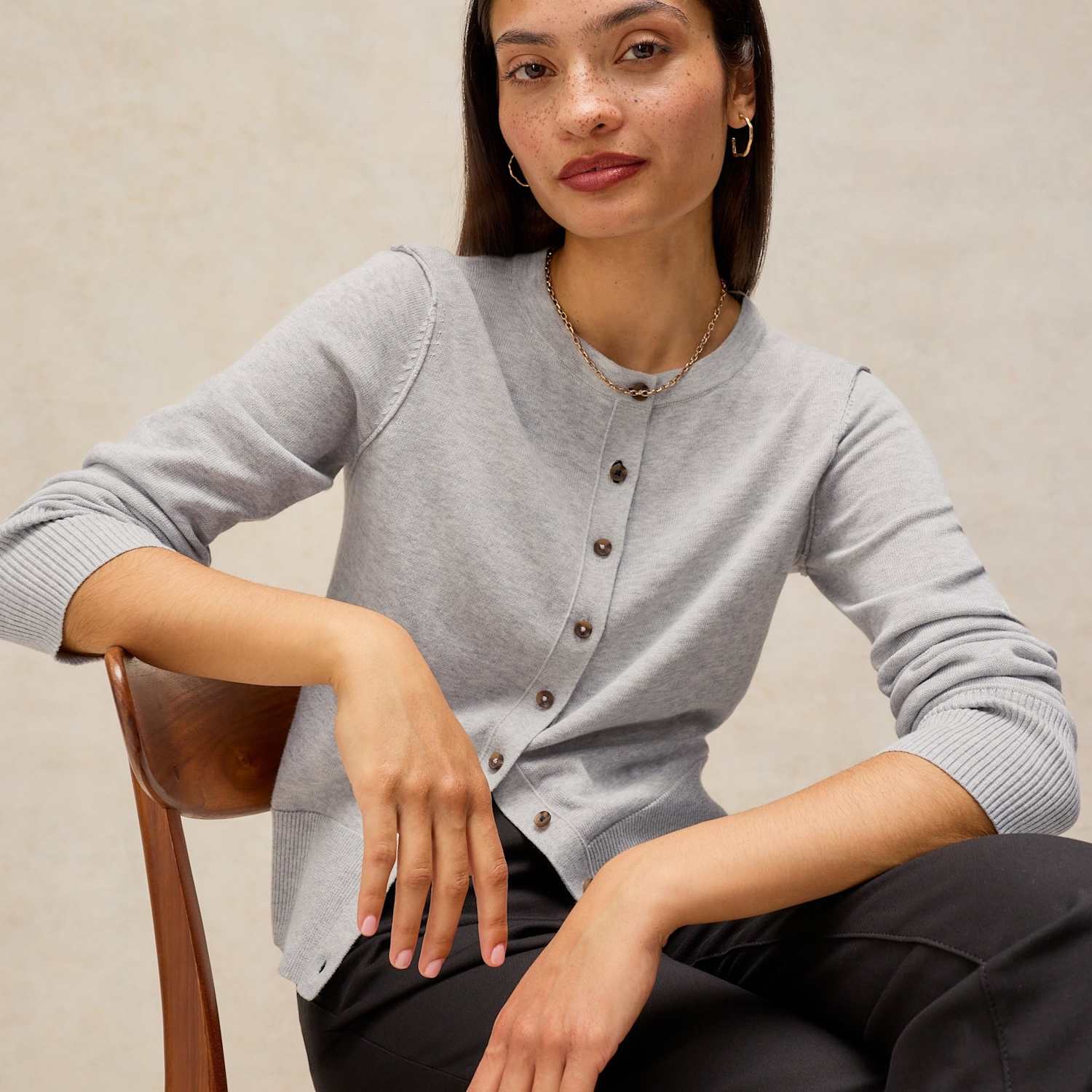 White Stuff Women's Pure Cotton Cardigan - 24 - Grey - Available at M&S